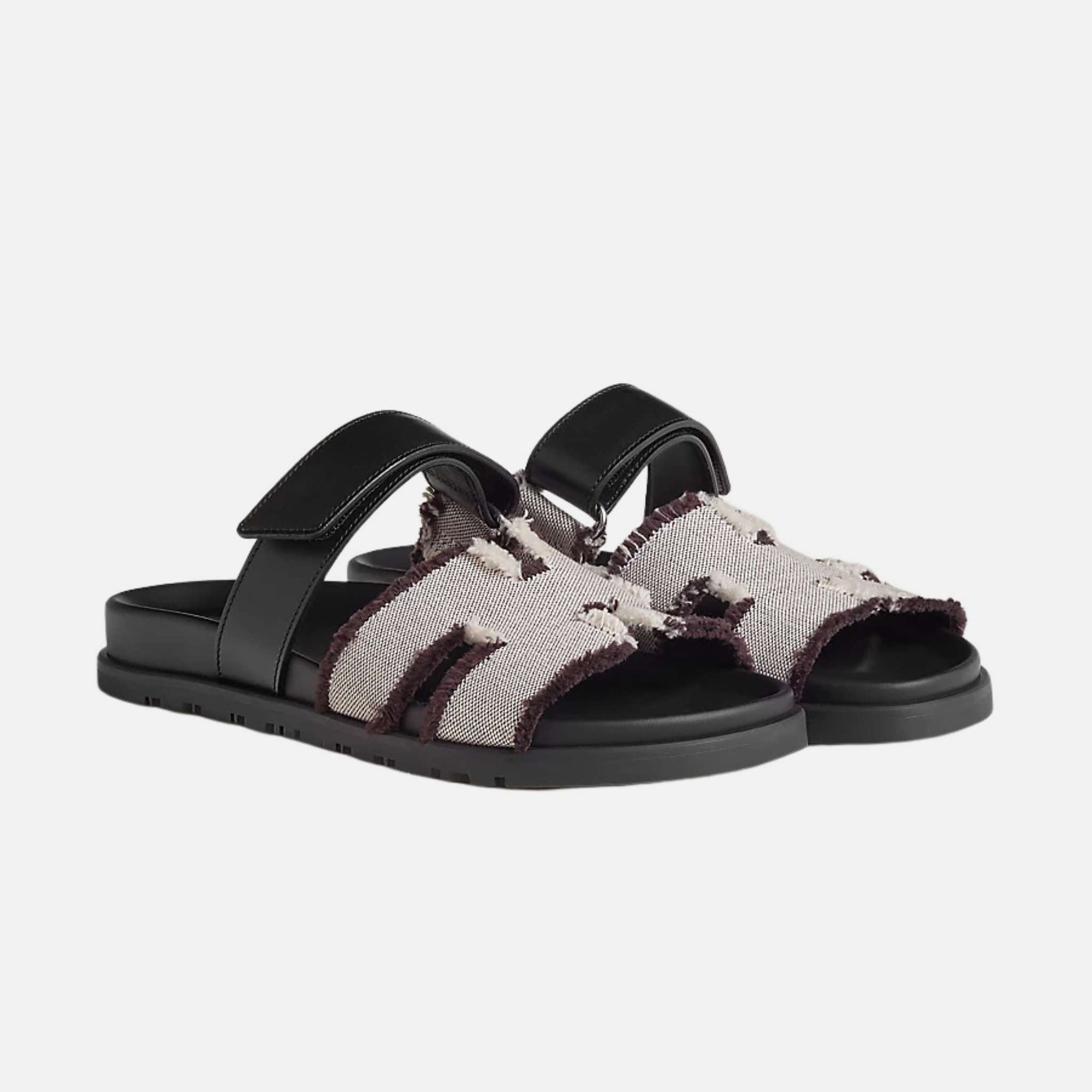 Chypre Sandal Fringed H Canvas Women Hermes – Гарантія оригінальності – боковий вид