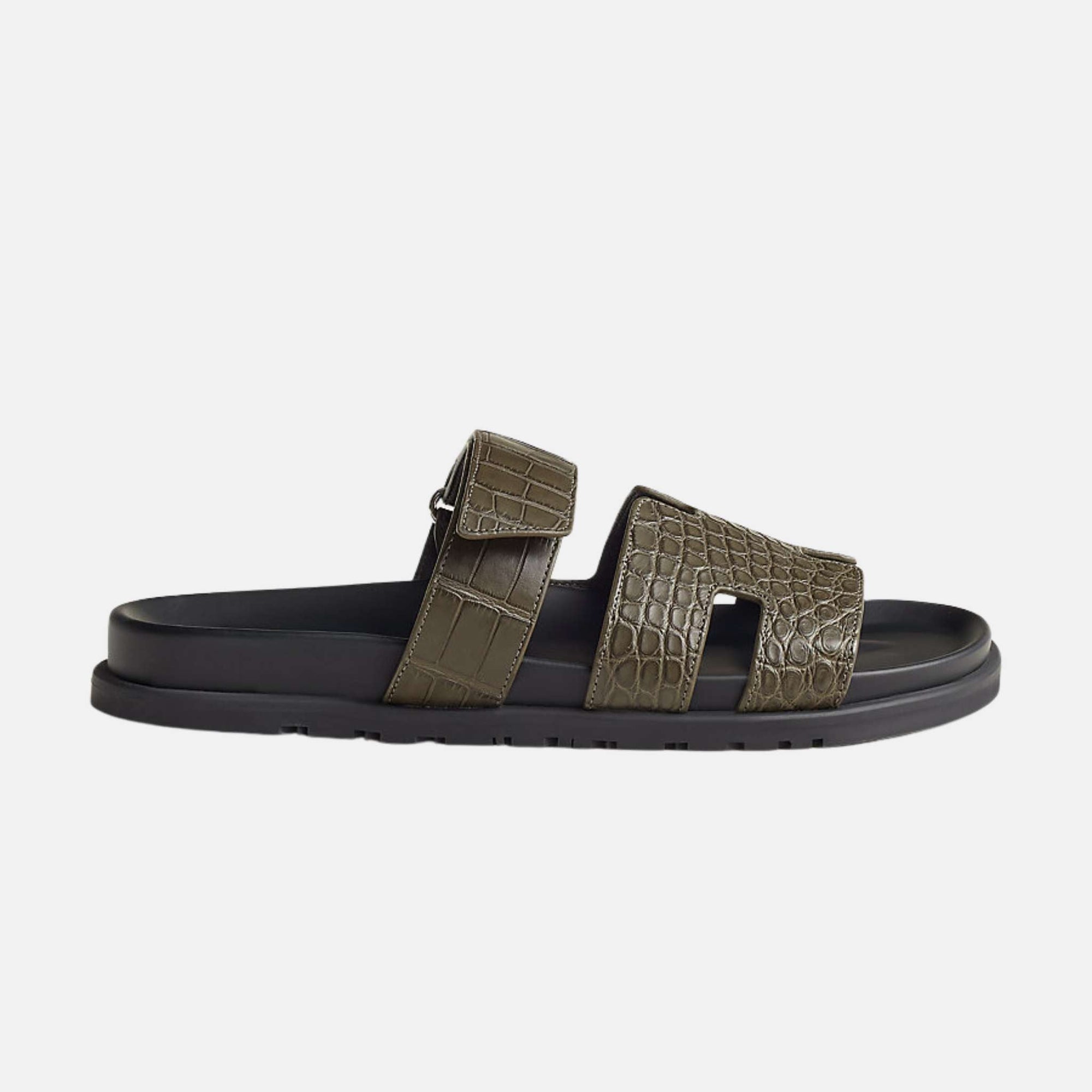 Chypre Sandal Matte Mississippiensis Alligator Men Hermes оригінал – Купити в Україні – вид ззаду
