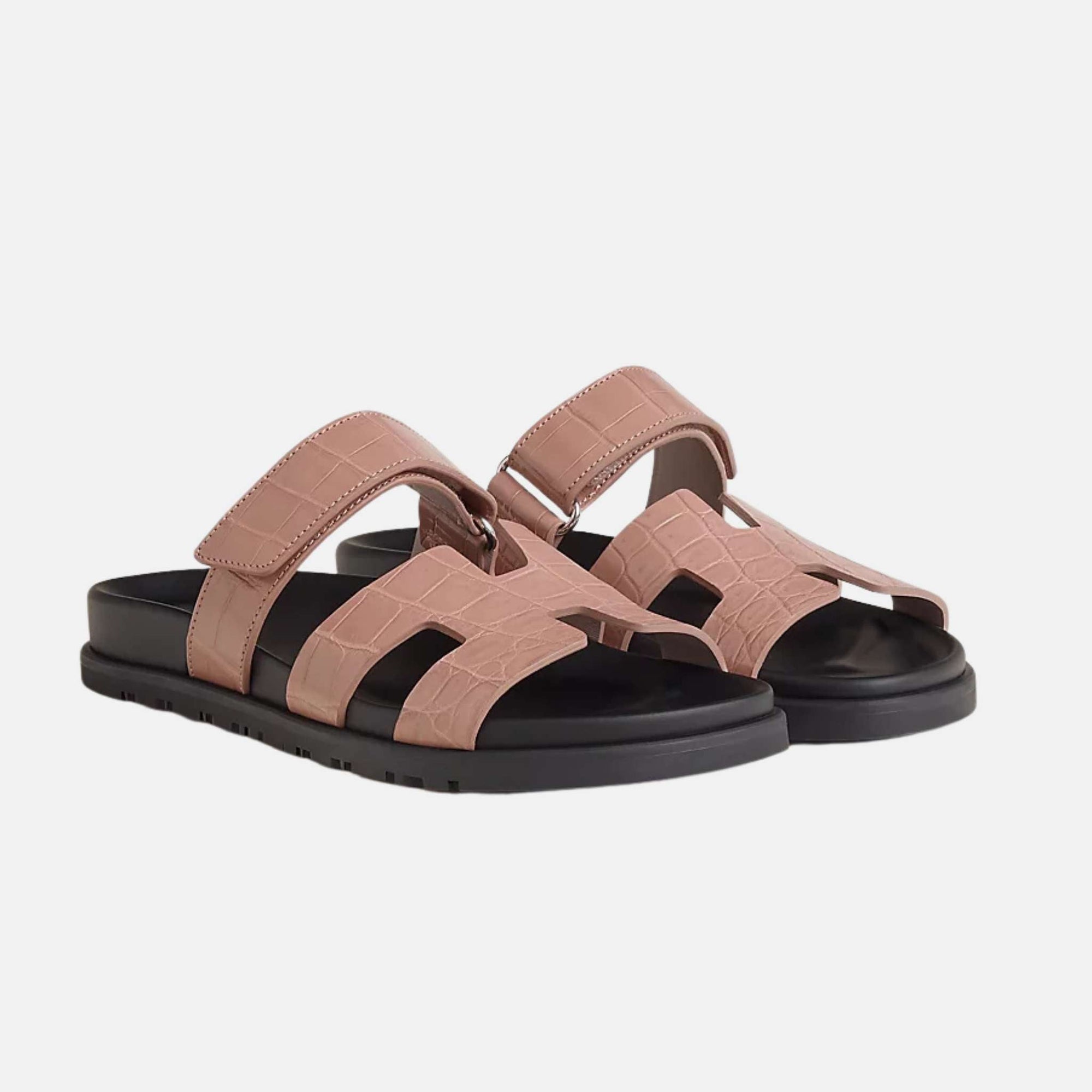 Chypre Sandal Matte Mississippiensis Alligator Women Hermes оригінал – Купити в Україні – боковий вид