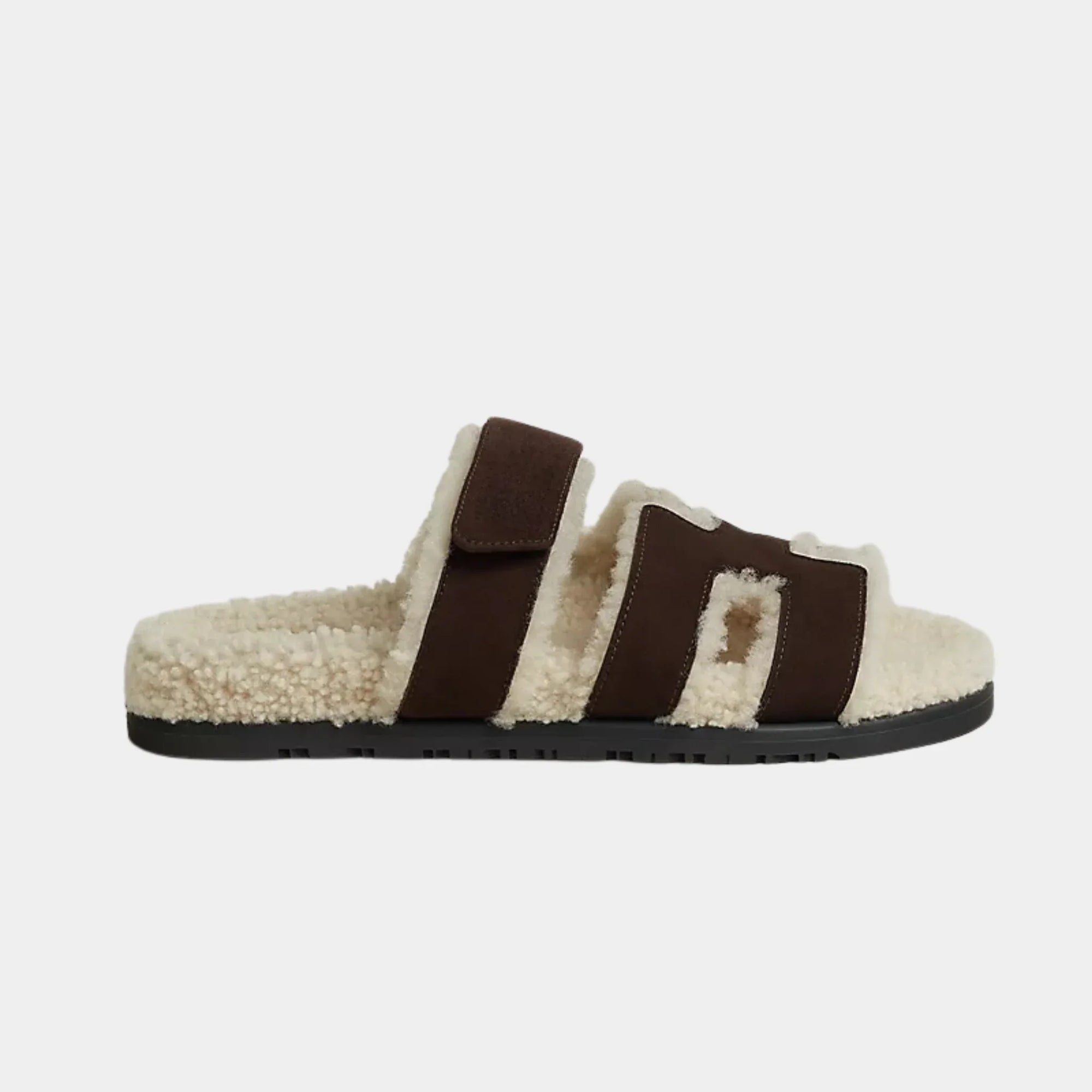 Оригінальна Chypre Sandal Suede With Shearling Women Hermes – вид ззаду