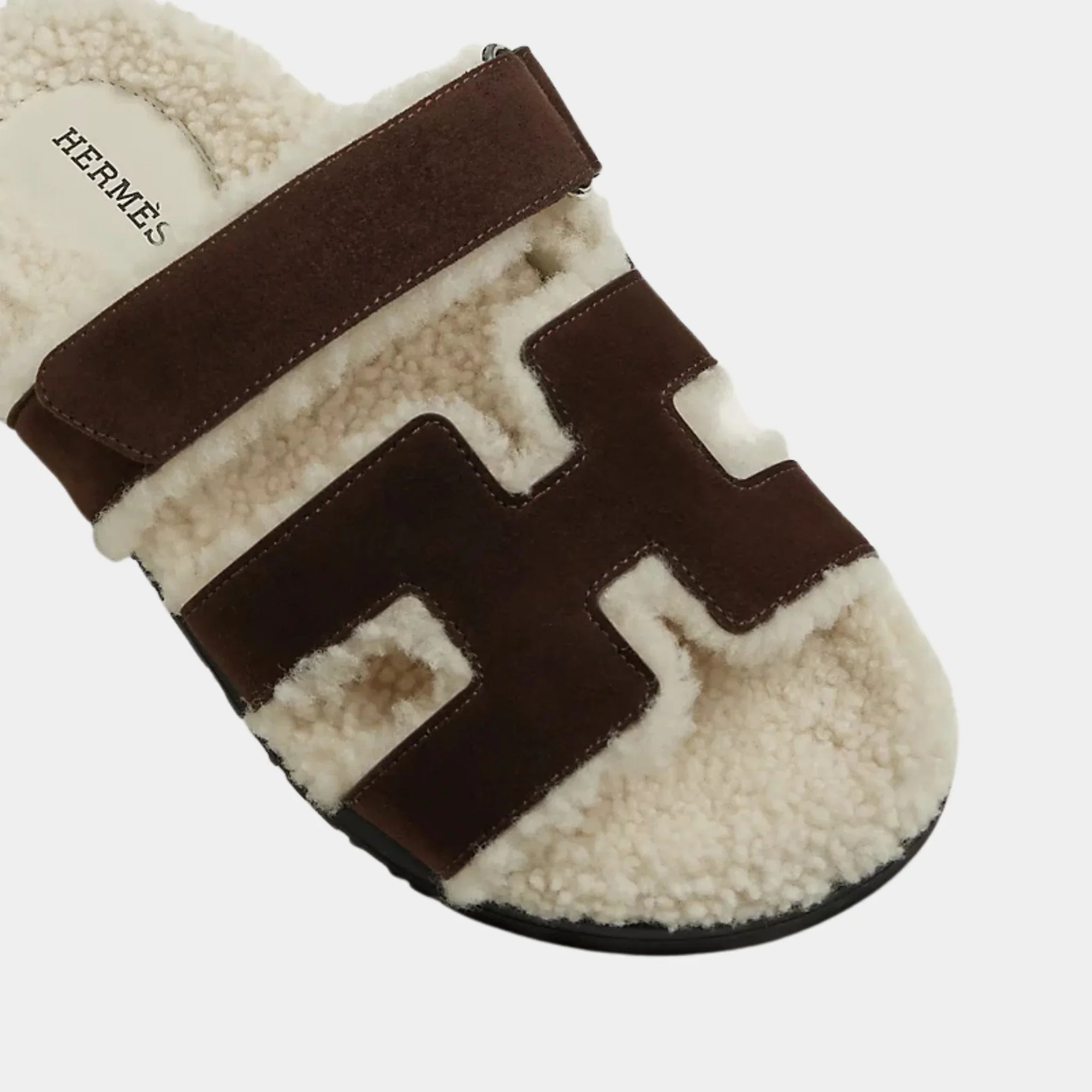 Оригінальна Chypre Sandal Suede With Shearling Women Hermes – детальний вид