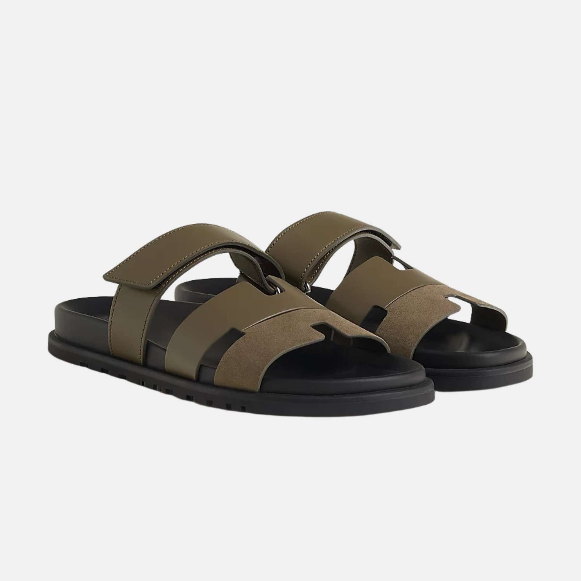 Chypre Sandal Calfskin And Suede Goatskin Men Hermes – Гарантія оригінальності – боковий вид