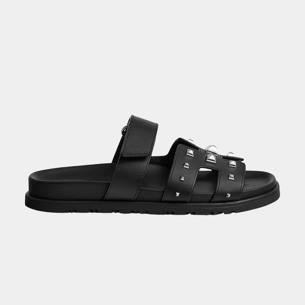 Chypre Sandals In Calfskin With Studs Women Hermes оригінал – Купити в Україні – вид ззаду