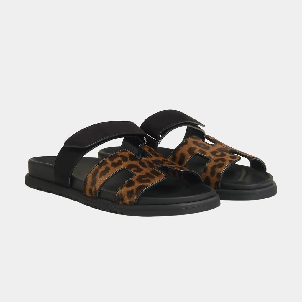 Chypre Sandals In Moire Calfskin And Suede Goatskin Hermes оригінал – Купити в Україні – боковий вид