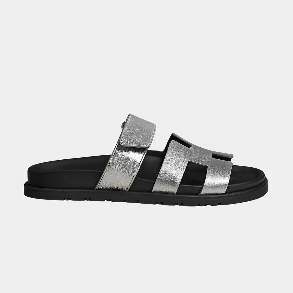 Chypre Women Sandals In Metallic Goatskin Hermes оригінал – Купити в Україні – вид ззаду