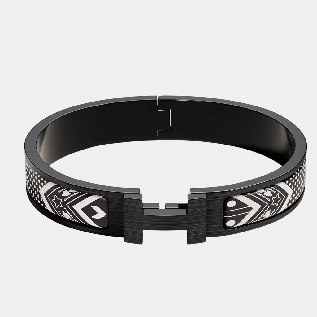 Оригінальна CLIC Hh Bandana So Black Bracelet Hermes – боковий вид