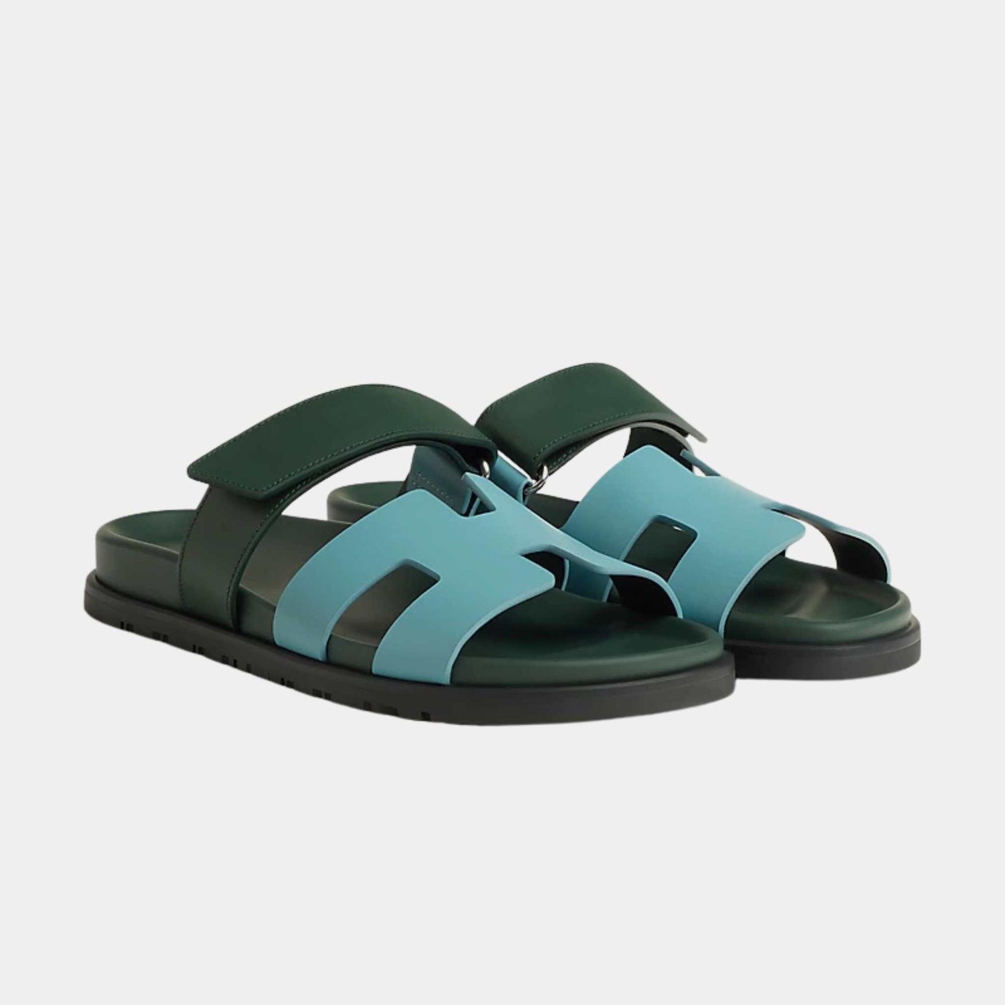 Chypre Sandals Duo Tone Calfskin Women Hermes оригінал – Купити в Україні – боковий вид