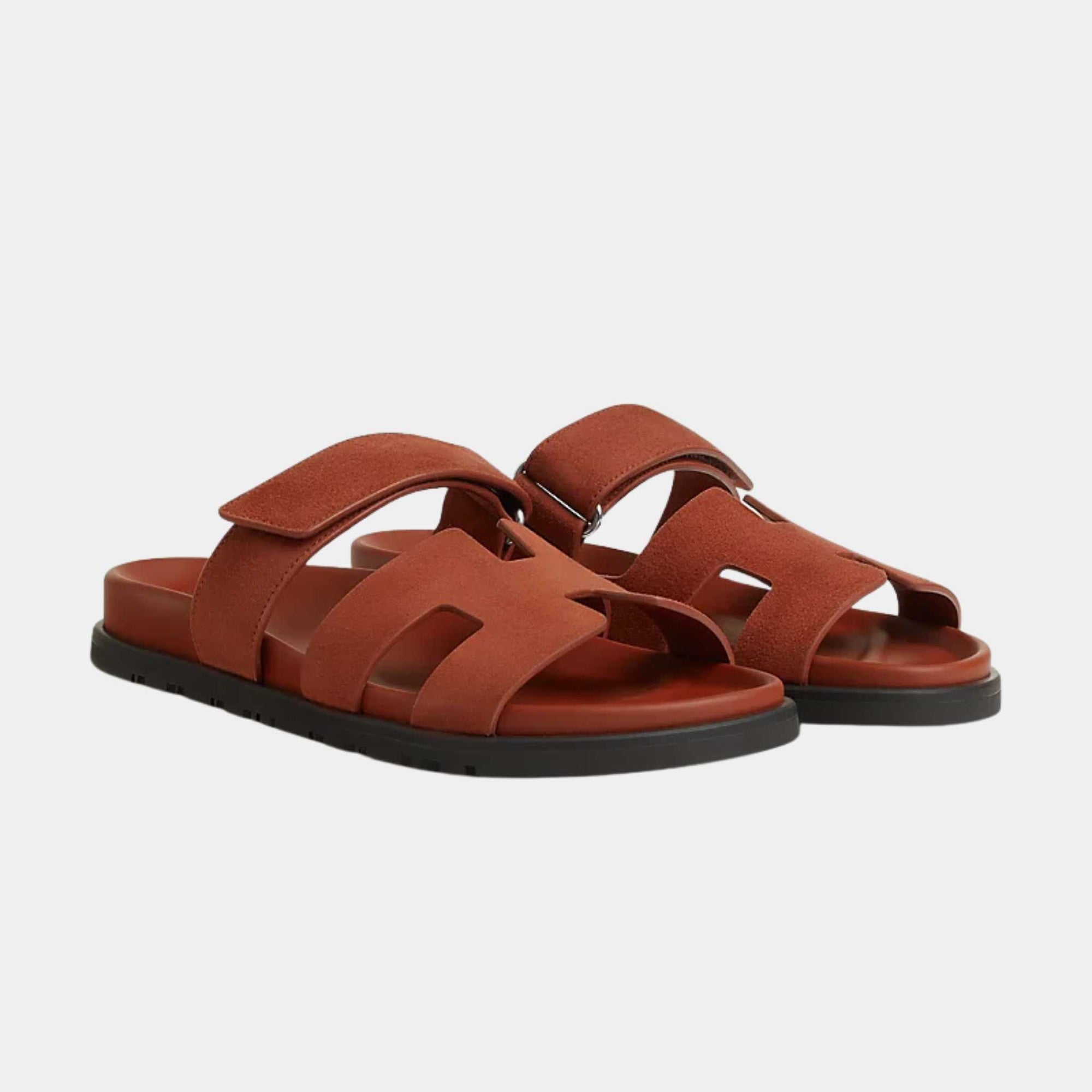 Chypre Sandals Muscavado Brown Hermes – Гарантія оригінальності – боковий вид