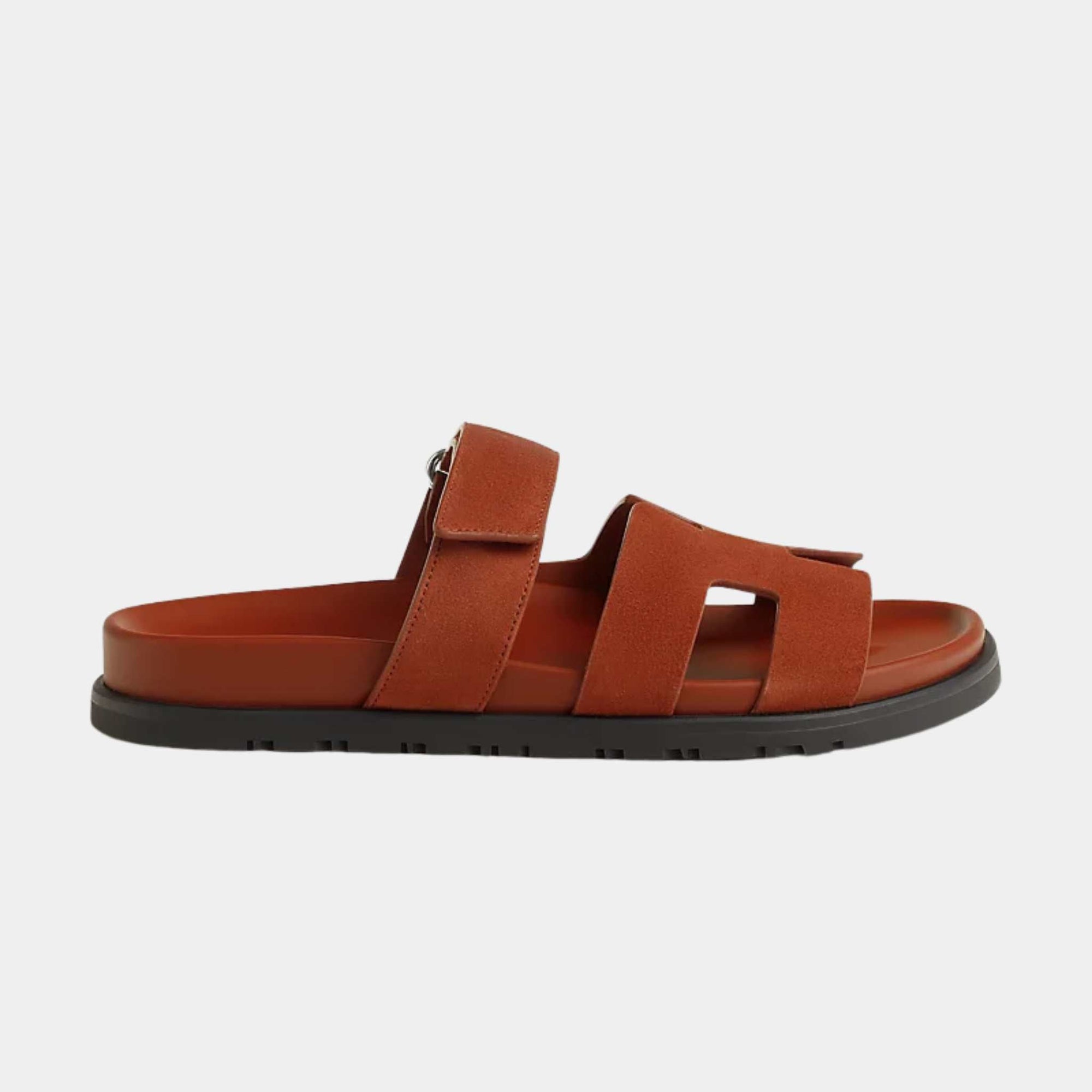 Chypre Sandals Muscavado Brown Hermes – Гарантія оригінальності – вид ззаду