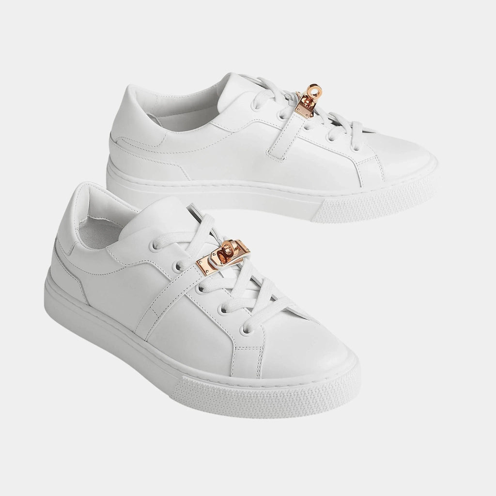 Day Sneaker In Calfskin With Rose Gold Plated Buckle Hermes оригінал – Купити в Україні – боковий вид