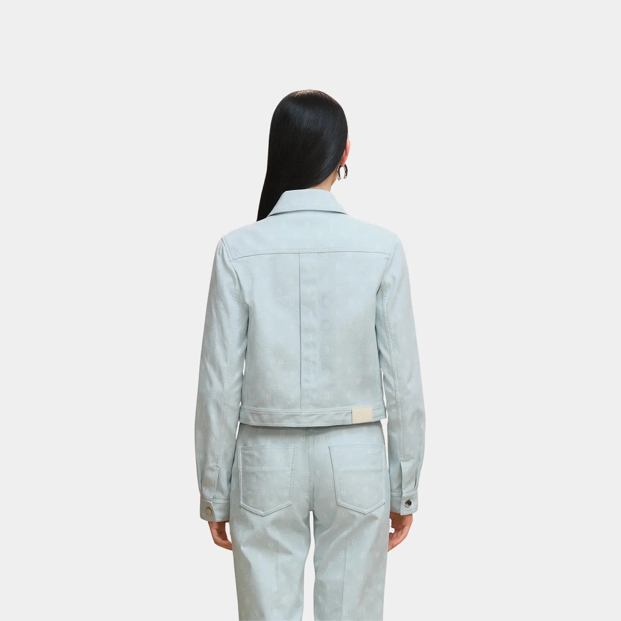 Оригінальна Denim-Inspired Jacket With Anchor Chain Print In Cotton Hermes – вид ззаду