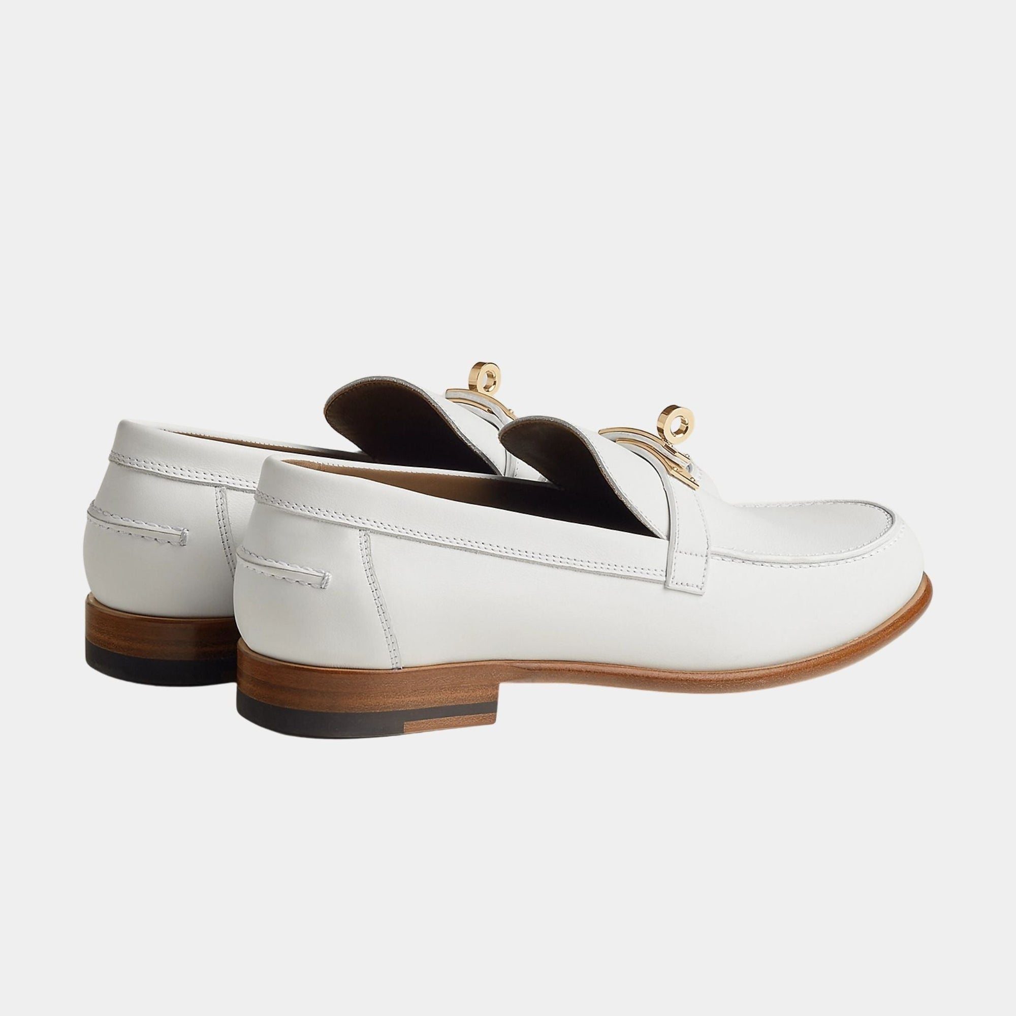 Destin Loafer Calfskin With Gold Plated Buckle Hermes – Гарантія оригінальності – детальний вид