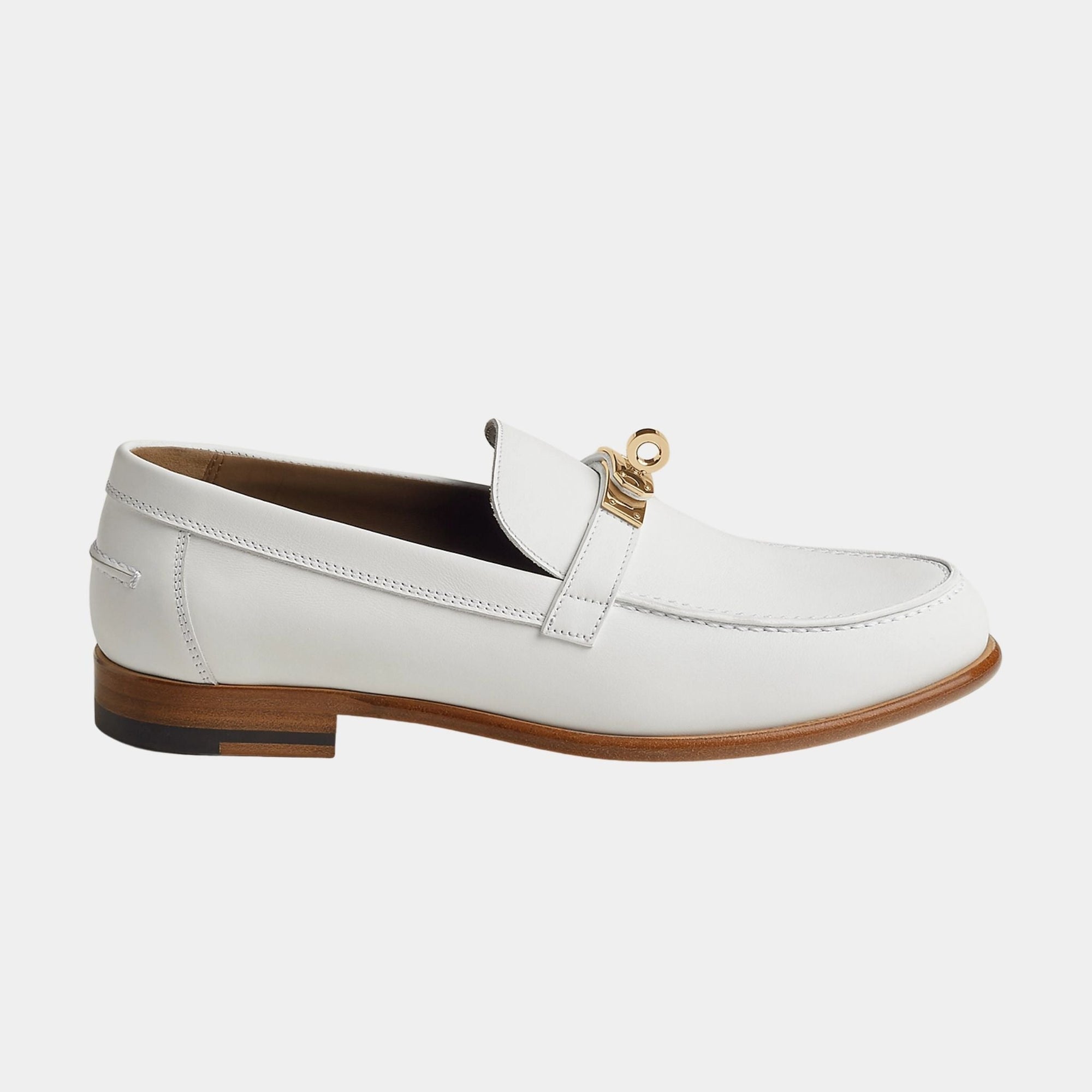 Destin Loafer Calfskin With Gold Plated Buckle Hermes – Гарантія оригінальності – вид ззаду