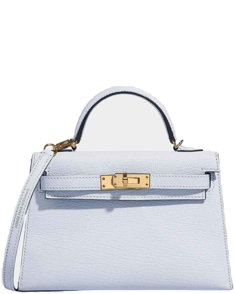 Оригінальна Kelly Mini II 20 Chevre Mysore Blue Brume Hermes