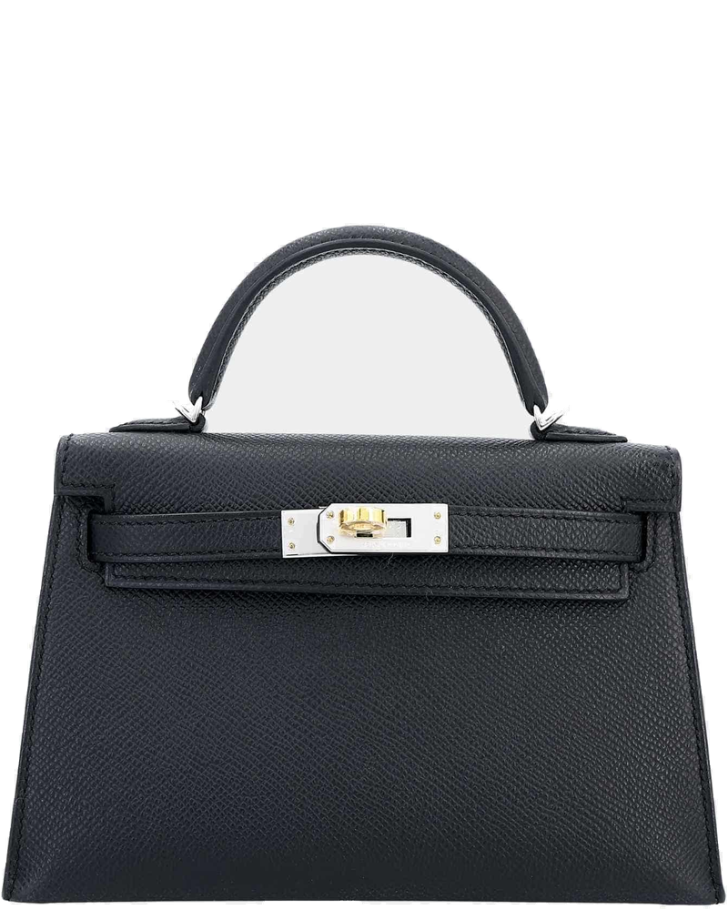 Mini Kelly II Epsom Black Elhw Hermes – Гарантія оригінальності