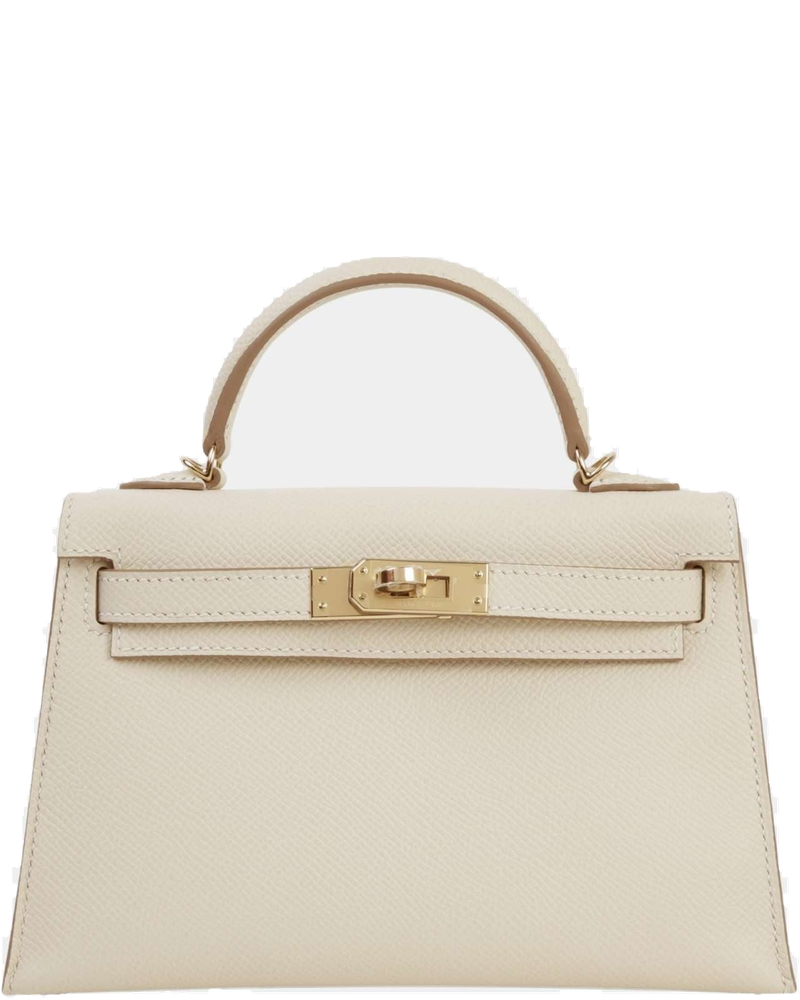 Оригінальна Mini Kelly II Epsom Craie Pbhw Hermes