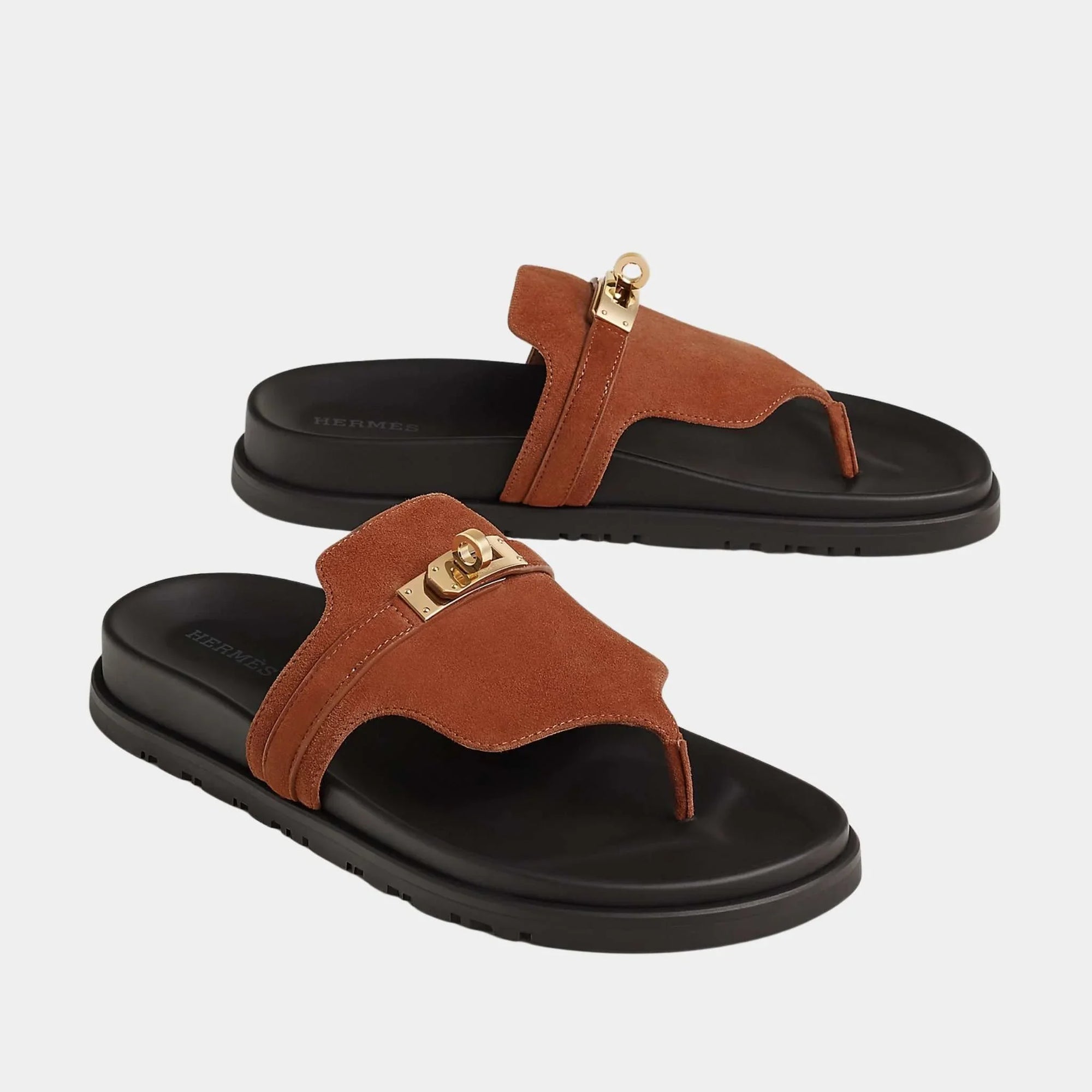 Empire Sandals In Suede Goatskin Hermes оригінал – Купити в Україні – боковий вид