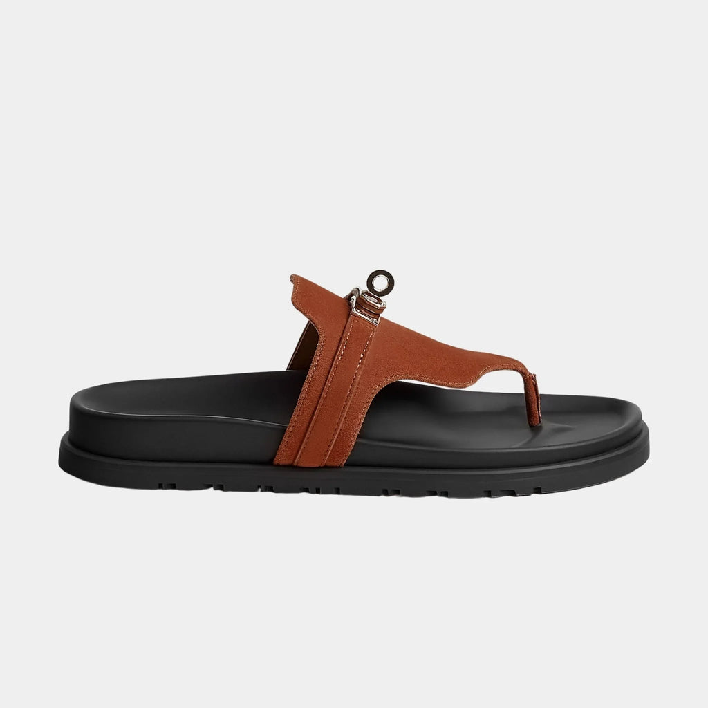 Empire Sandals In Suede Goatskin Hermes оригінал – Купити в Україні – вид ззаду