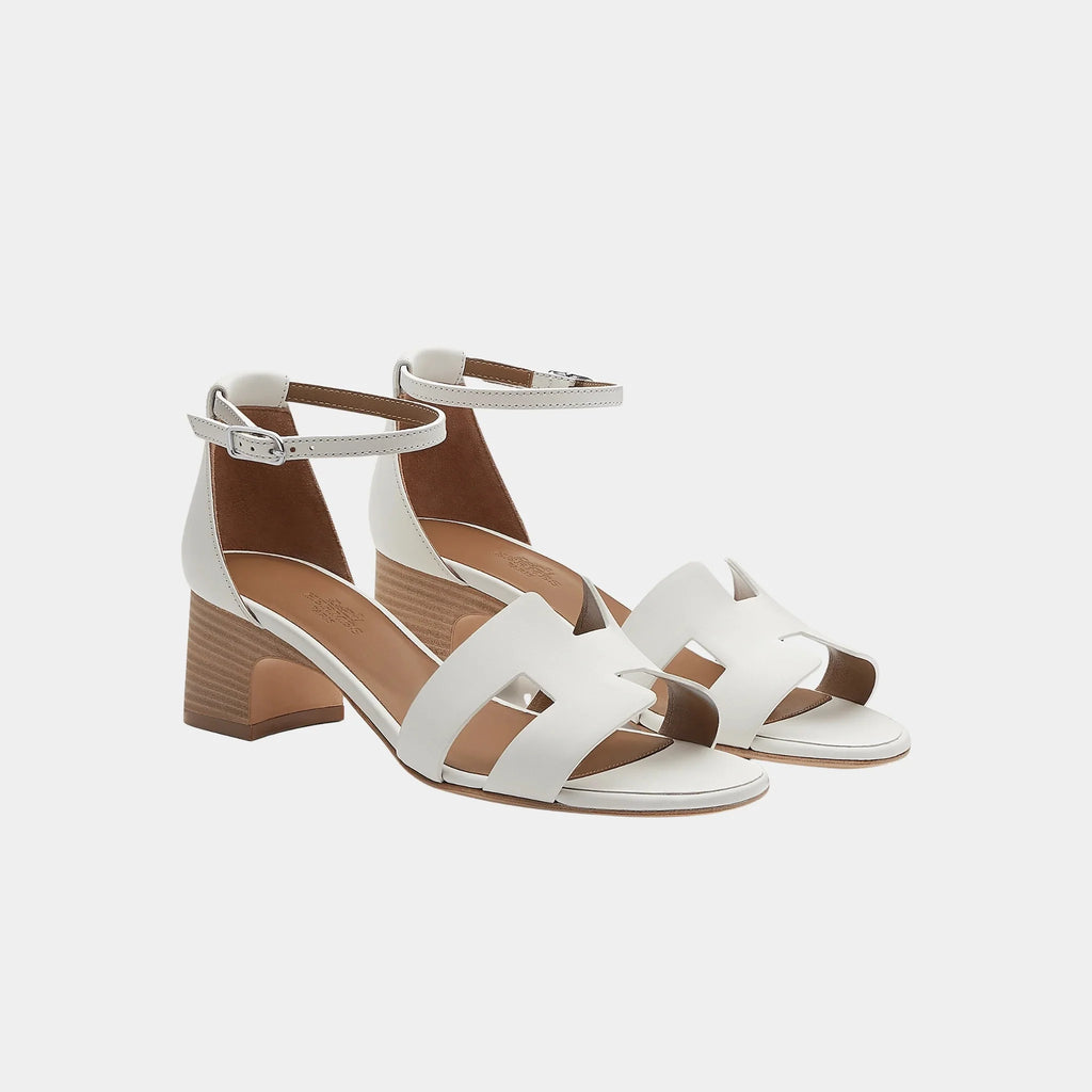 Оригінальна Encens 50 Heeled Sandals In Calfskin Hermes – боковий вид