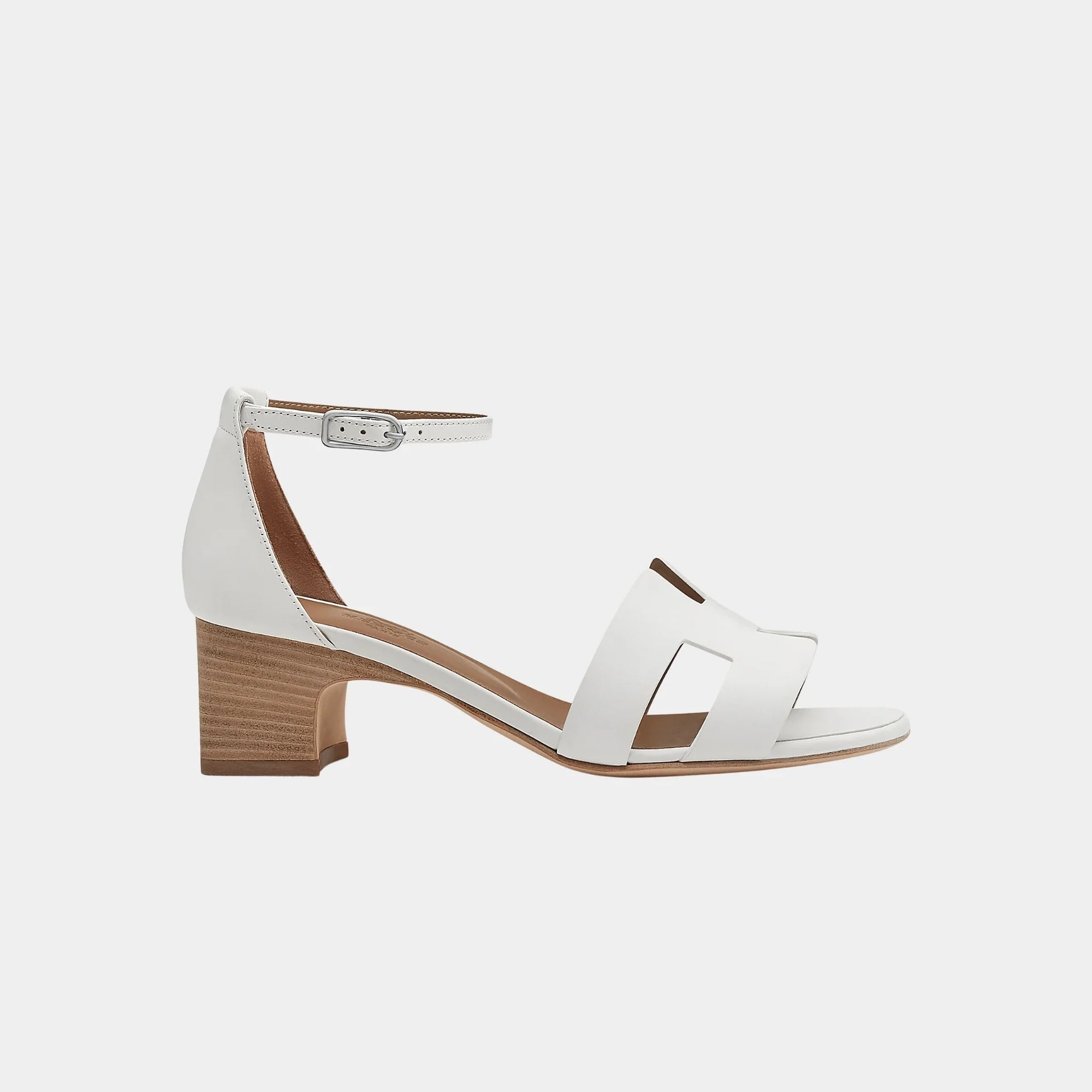 Оригінальна Encens 50 Heeled Sandals In Calfskin Hermes – вид ззаду