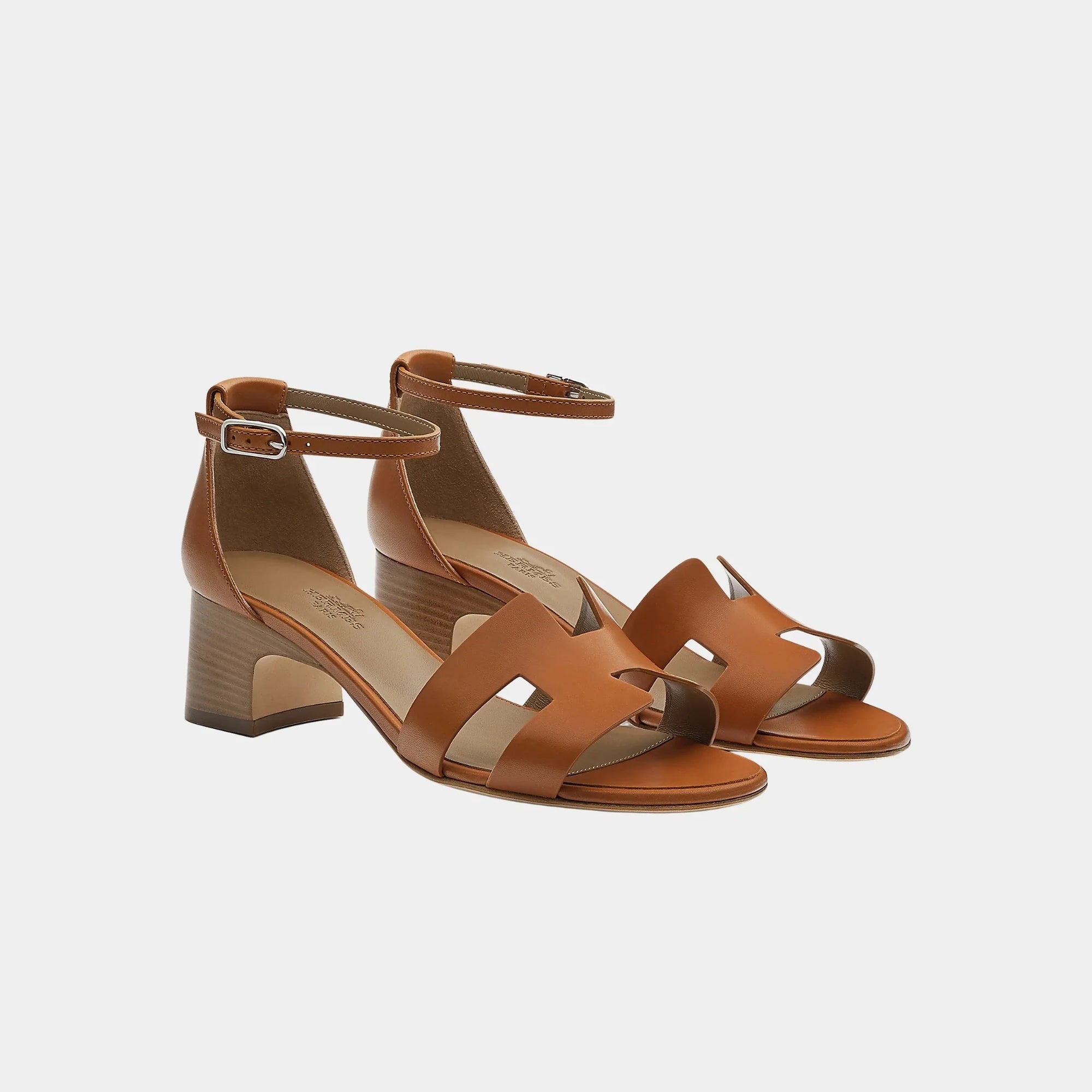 Оригінальна Encens 50 Sandals In Heritage Calfskin Hermes – боковий вид