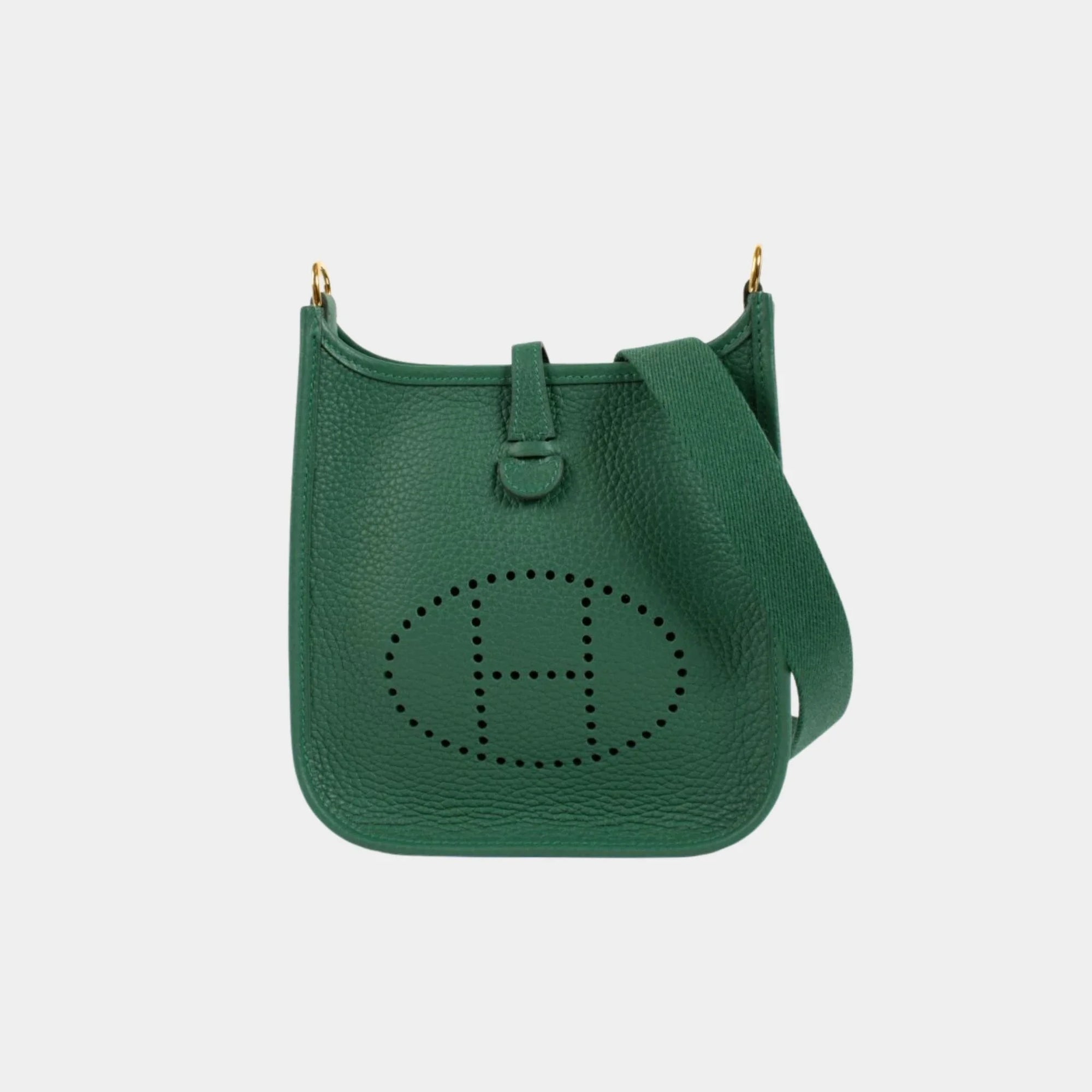 Evelyne 16 Clemence Vert Moyen Ghw Hermes – Гарантія оригінальності – боковий вид