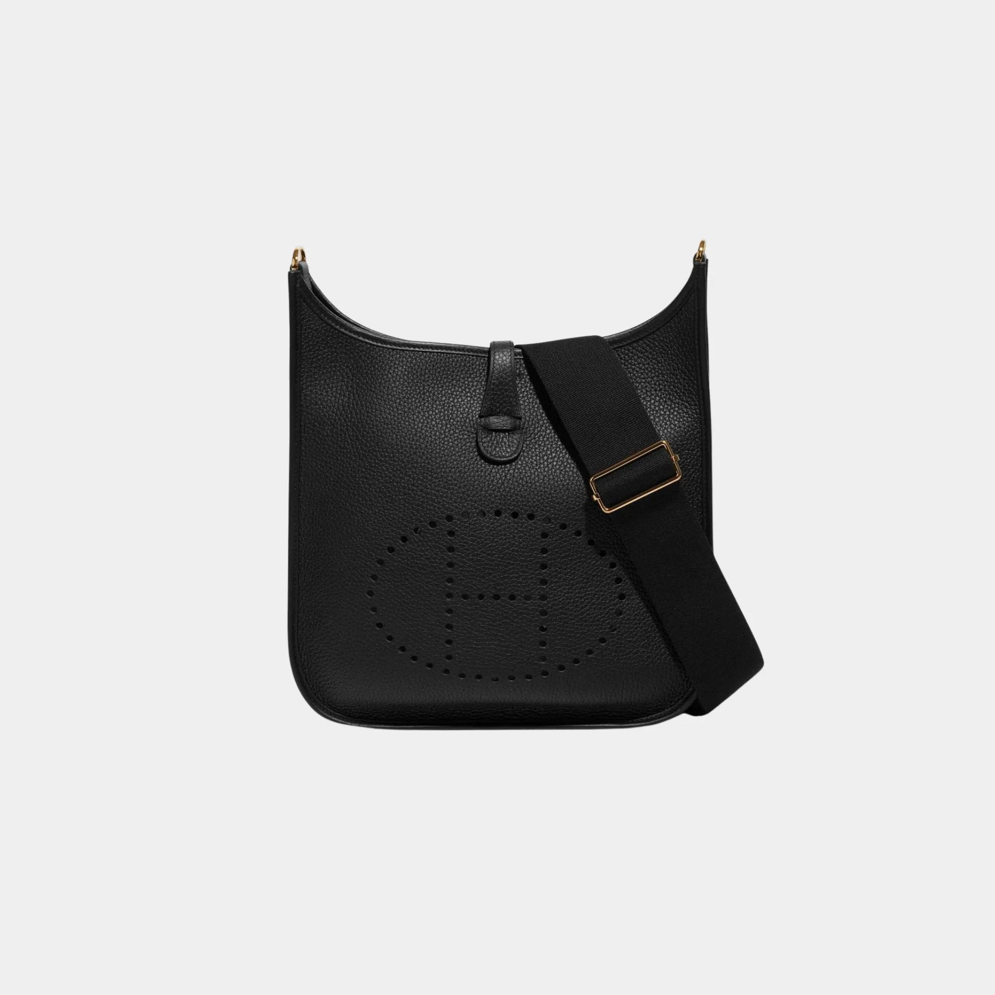 Evelyne 29 Taurillon Clemence Black Ghw Hermes – Гарантія оригінальності – боковий вид