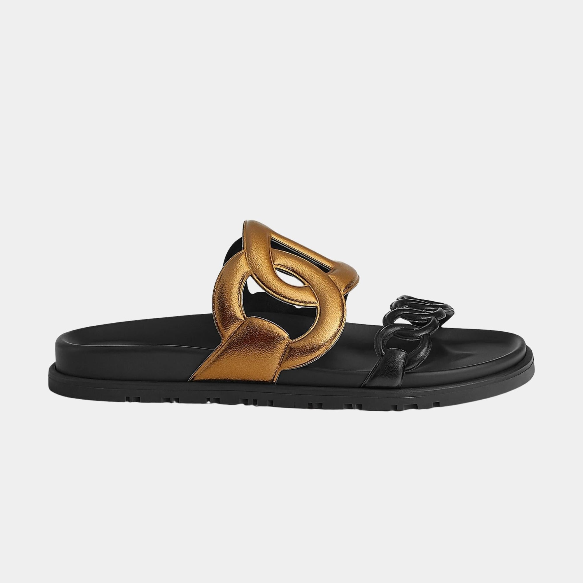 Extra Sandal In Nappa Leather With Metallic Finish Hermes оригінал – Купити в Україні – вид ззаду