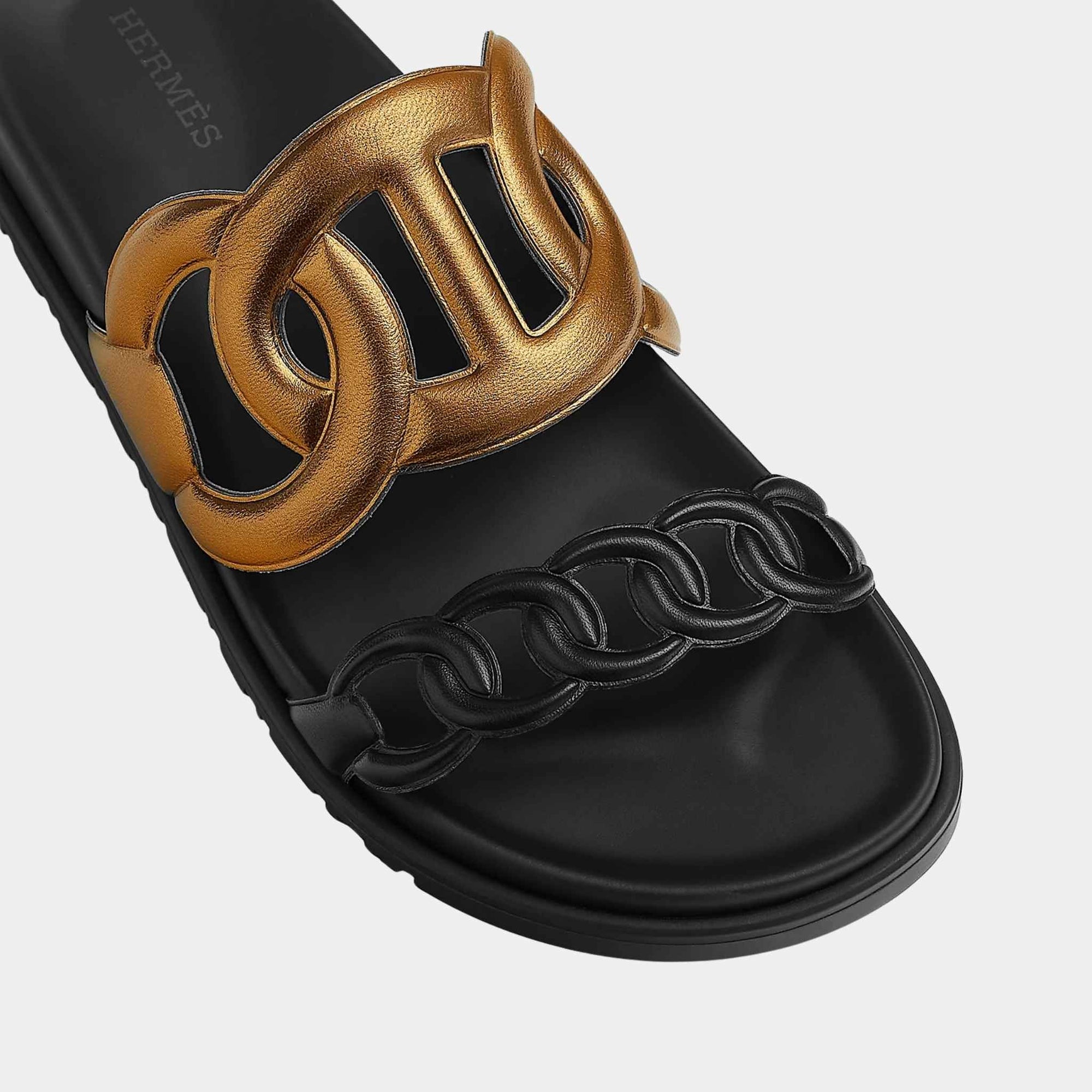 Extra Sandal In Nappa Leather With Metallic Finish Hermes оригінал – Купити в Україні – детальний вид