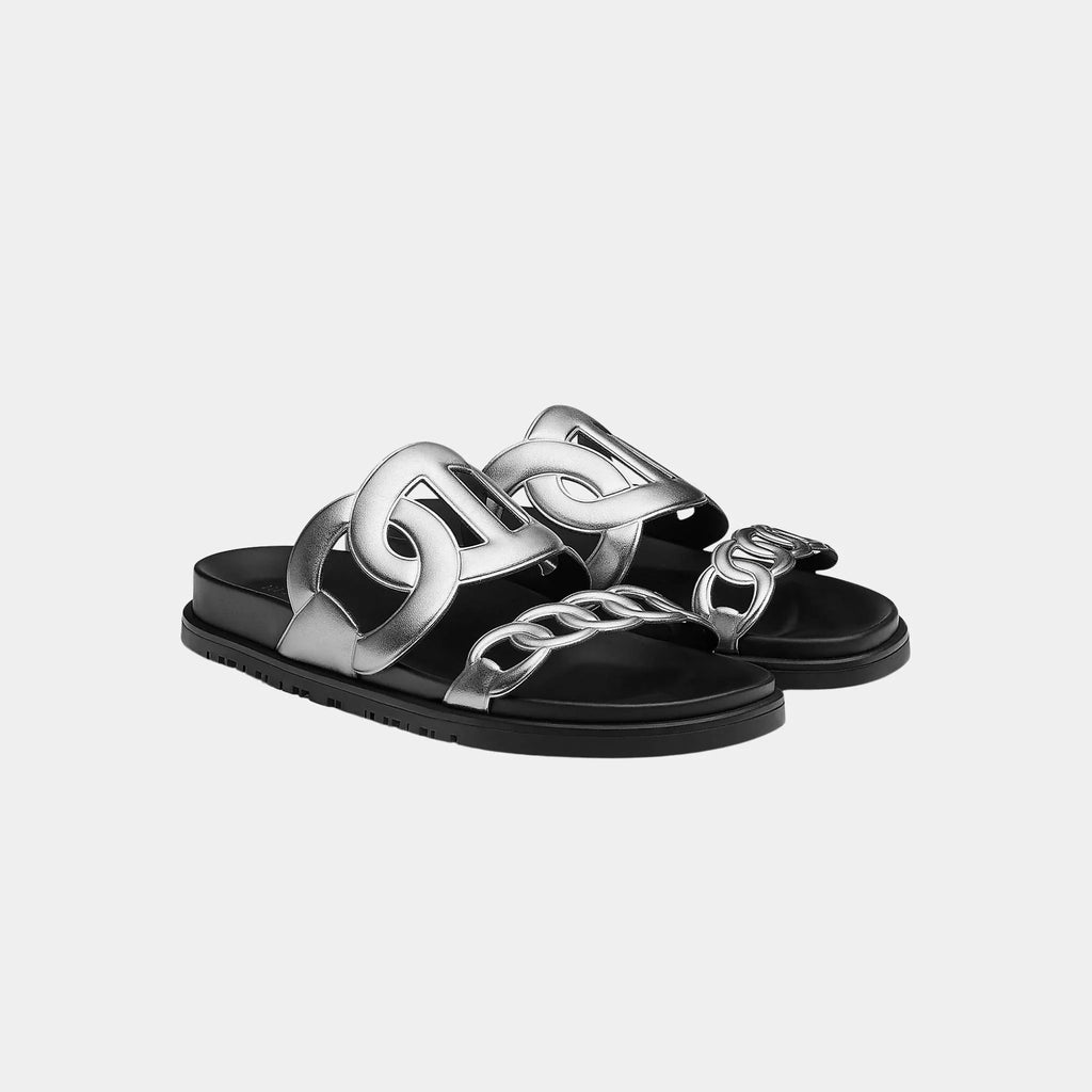 Extra Sandals In Metallic Nappa Leather Hermes оригінал – Купити в Україні – боковий вид