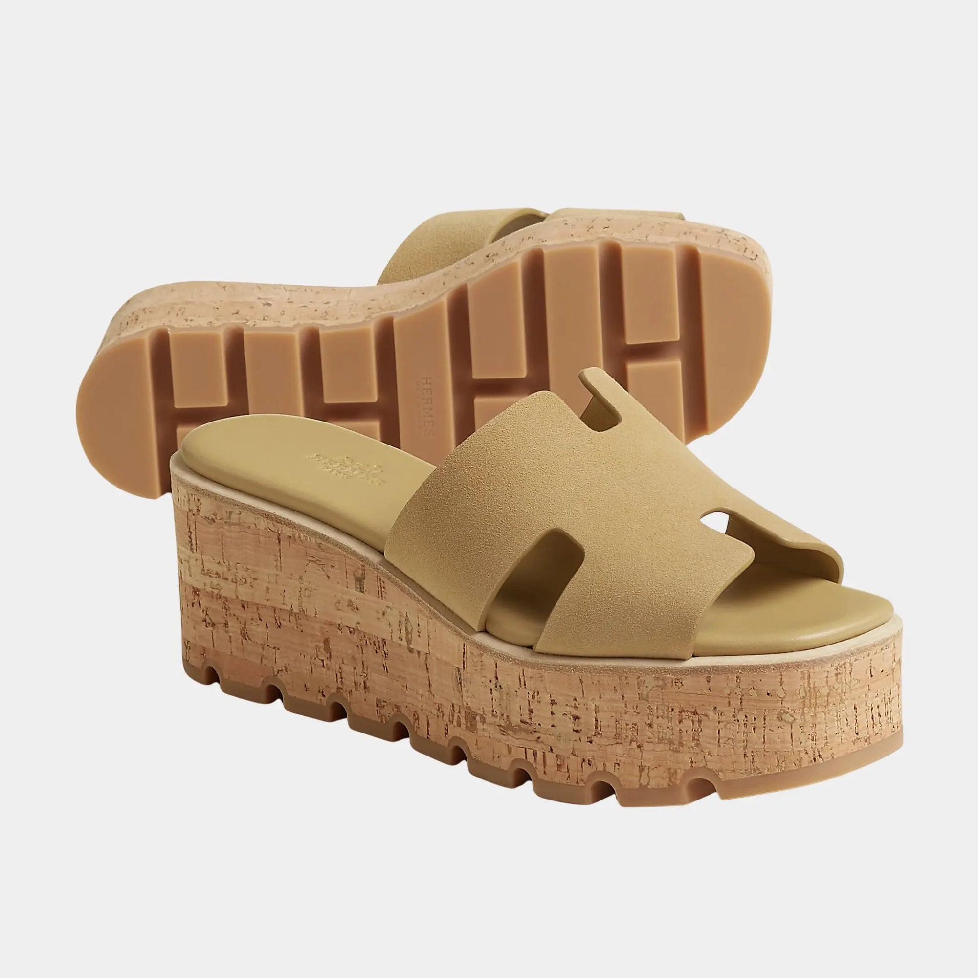 Eze 30 Sandals Suede Goatskin Hermes – Гарантія оригінальності – боковий вид
