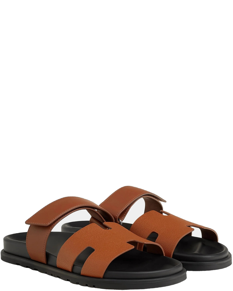 Оригінальна Chypre Sandals Men In Calfskin And Epsom Heritage Calfskin Hermes