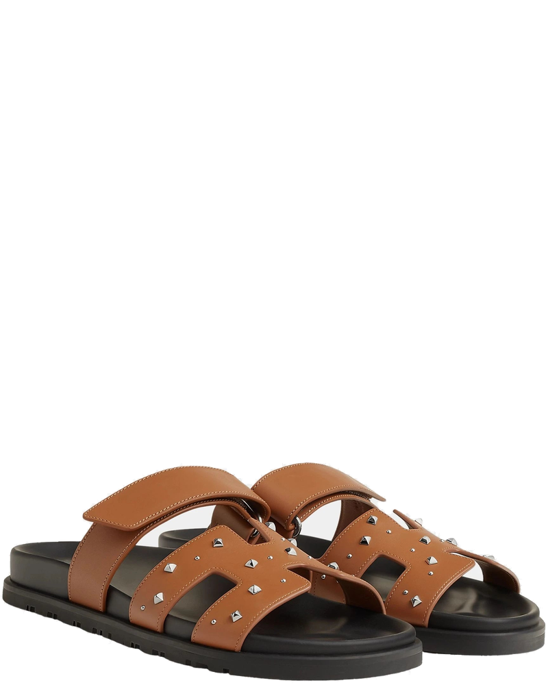 Chypre Sandal In Calfskin With Medor Studs Hermes – Гарантія оригінальності