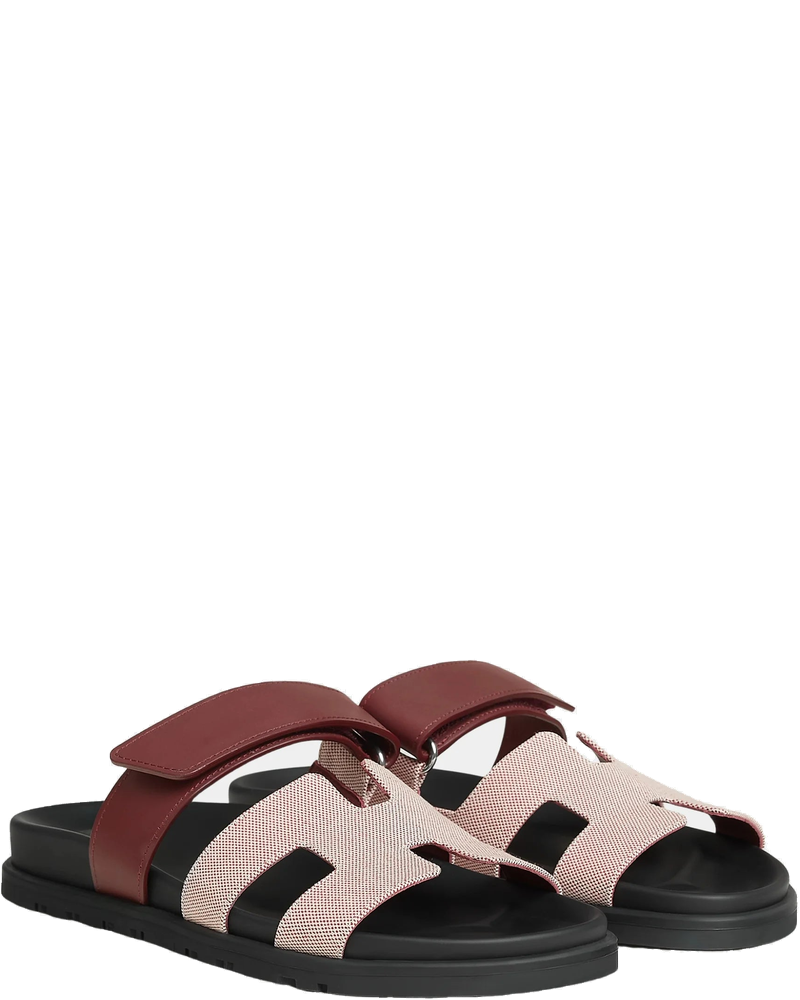 Оригінальна Chypre Sandals In Canvas And Calfskin Hermes