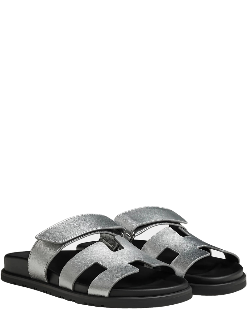 Chypre Women Sandals In Metallic Goatskin Hermes оригінал – Купити в Україні