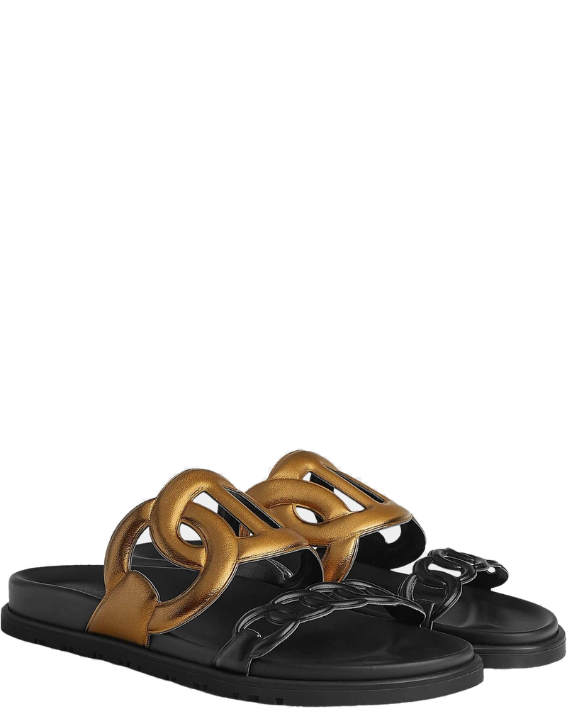 Extra Sandal In Nappa Leather With Metallic Finish Hermes оригінал – Купити в Україні