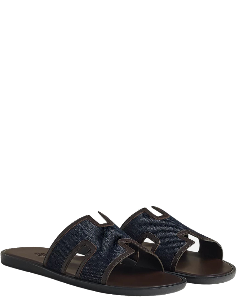 Оригінальна Izmir Sandal In Denim And Calfskin Hermes