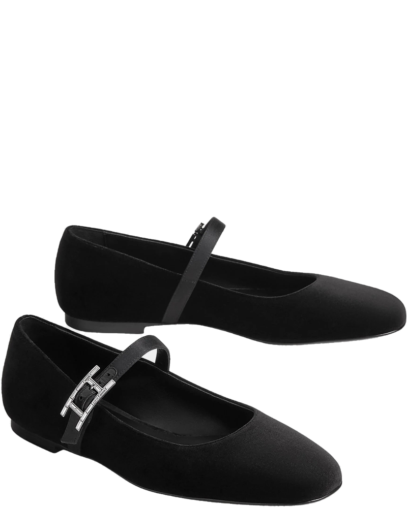 Jane Ballerinas In Velvet And Satin Fabric Hermes оригінал – Купити в Україні
