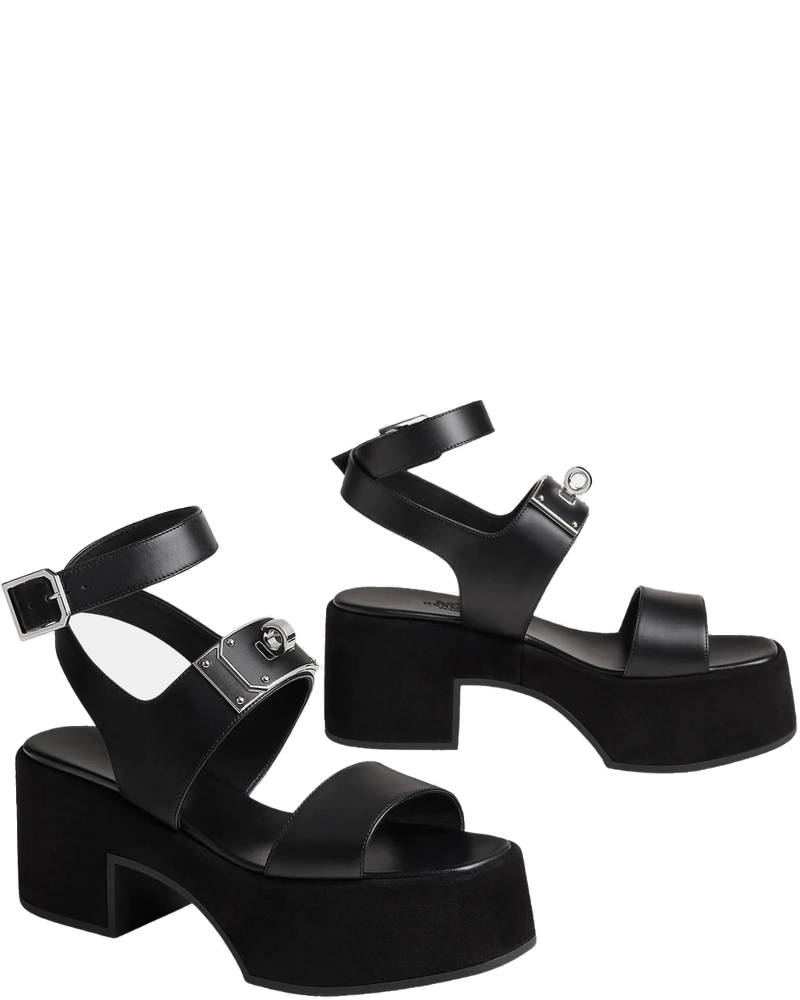 Оригінальна Lola 35 Heeled Sandals In Calfskin And Suede Hermes