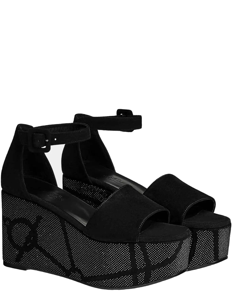 Luminous 35 Platform Sandals In Suede Goatskin Hermes оригінал – Купити в Україні