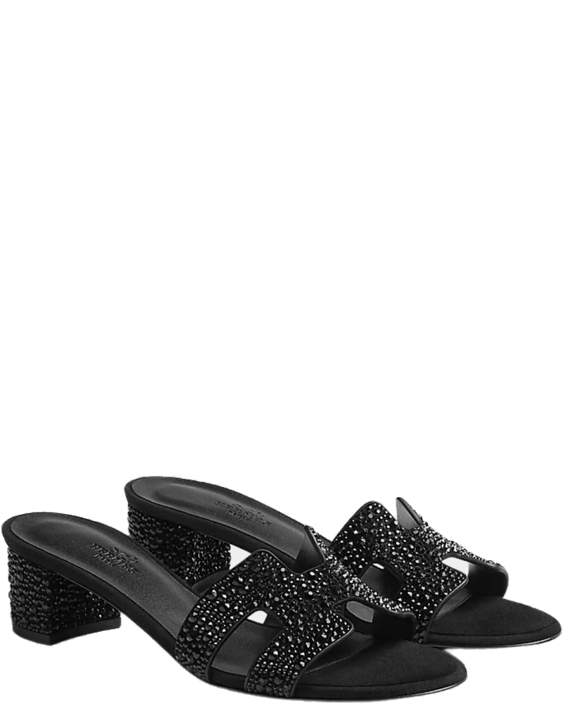 Oasis Sandals Black With Rhinestones Hermes оригінал – Купити в Україні