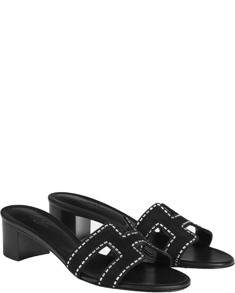 Oasis Black Suede Goatskin Rhinestone Hermes оригінал – Купити в Україні