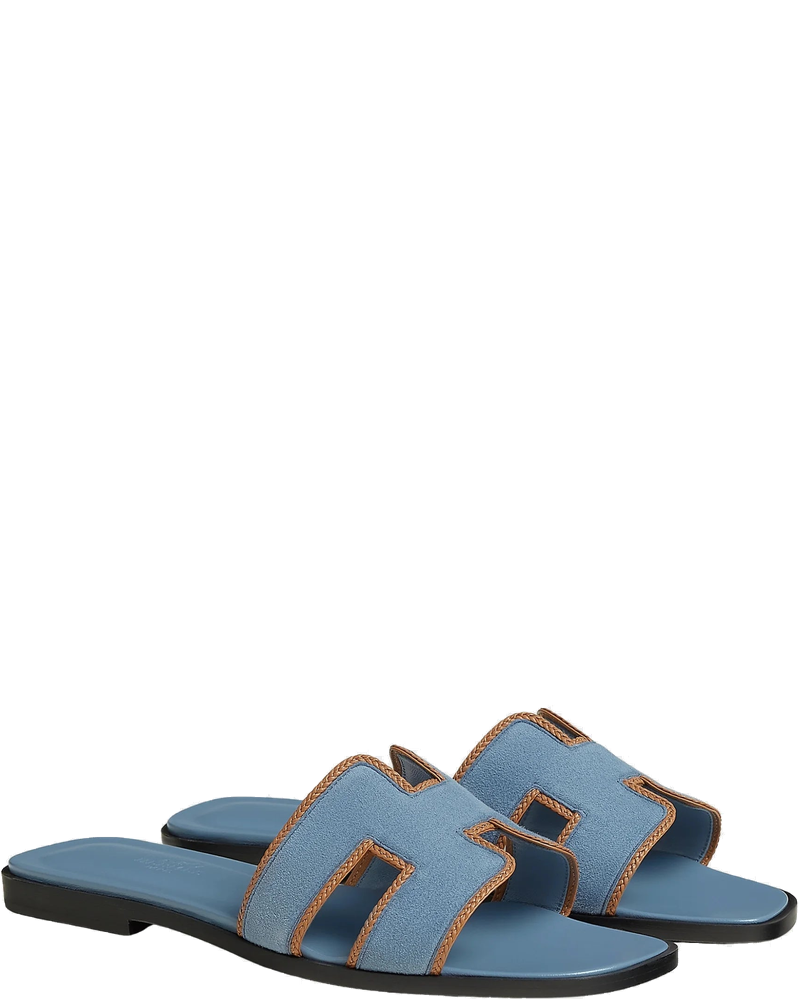 Oran Sandals In Suede And Braided Nappa Leather Hermes оригінал – Купити в Україні