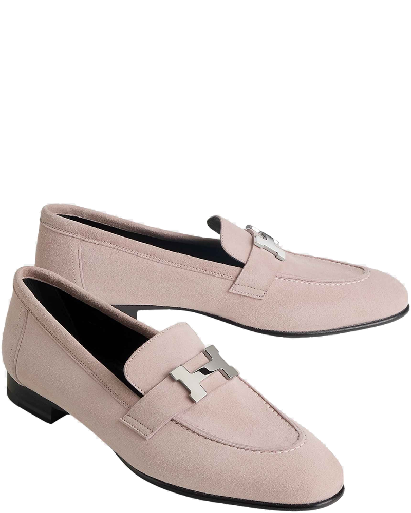 Paris Loafer In Suede Goatskin With Palladium Plated Buckle Women Hermes – Гарантія оригінальності