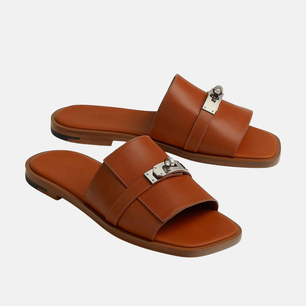 Gabriel Sandal Heritage Calfskin Palladium Plated Buckle Hermes оригінал – Купити в Україні – боковий вид
