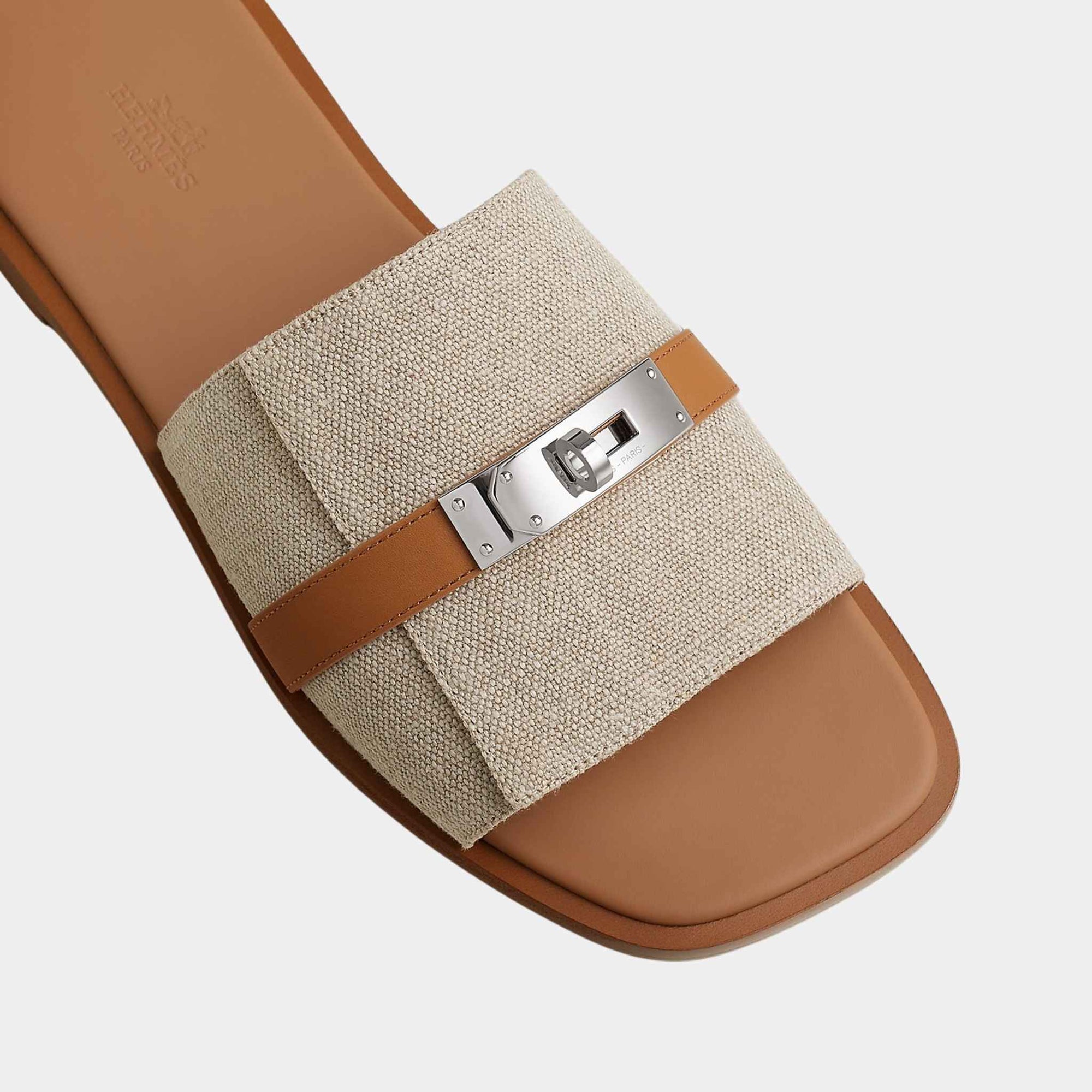 Gabriel Sandal Linen Canvas And Calfskin Hermes оригінал – Купити в Україні – детальний вид