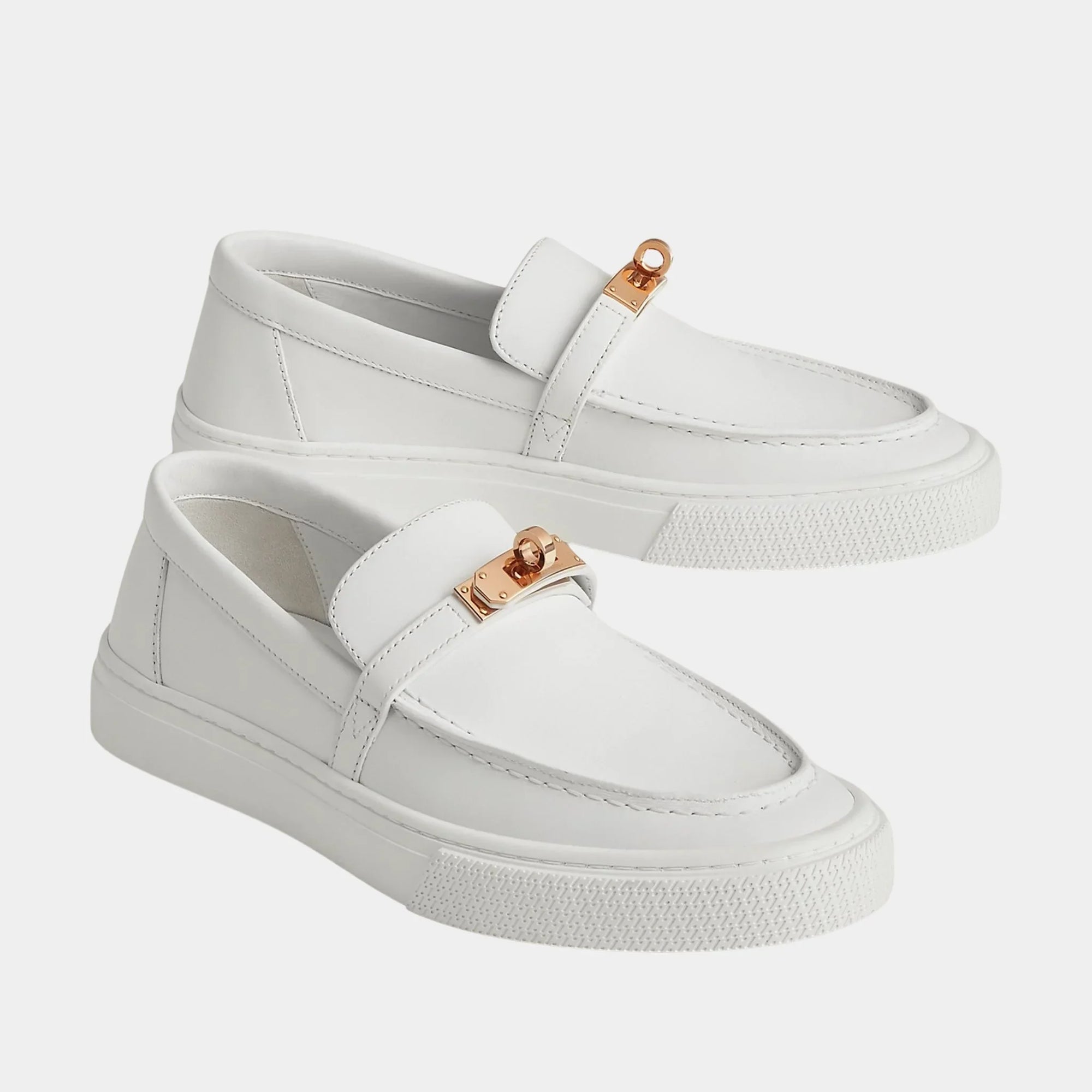 Game Slip-On Sneaker Calfskin With Rose Gold Buckle Hermes оригінал – Купити в Україні – боковий вид