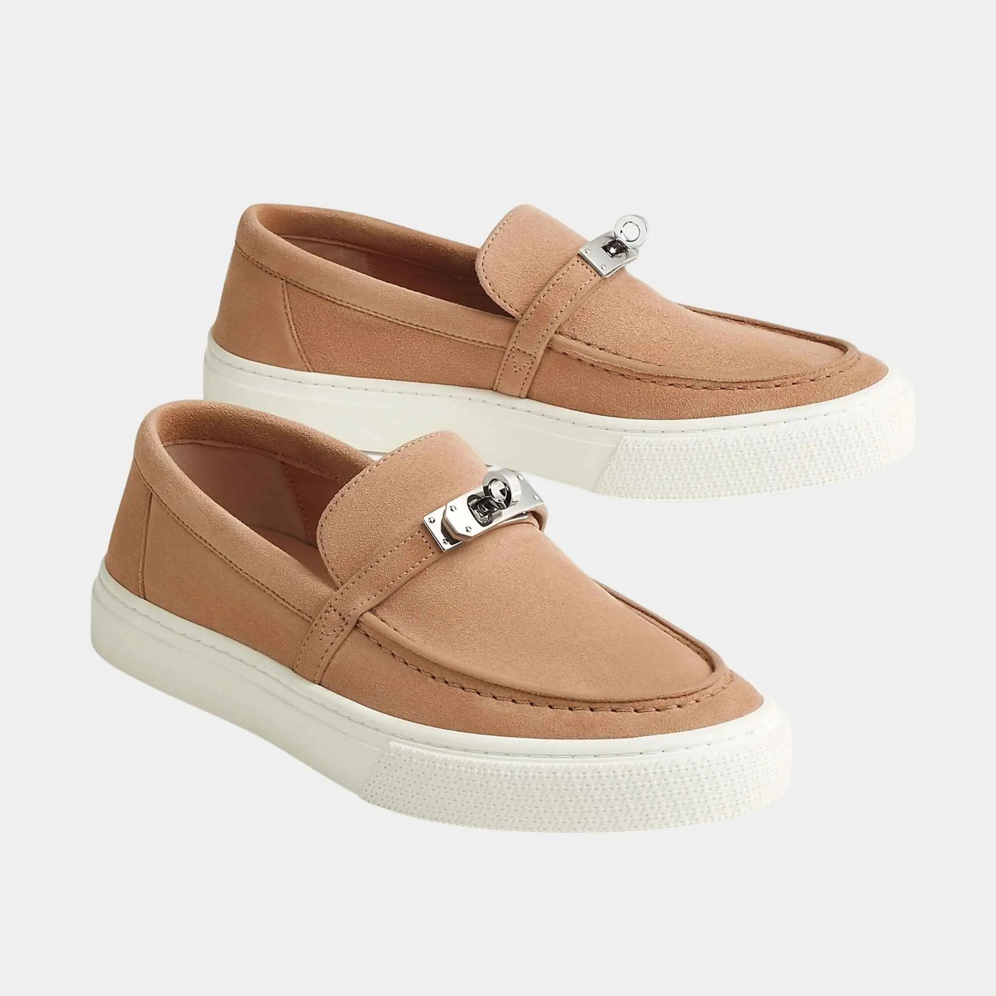Game Slip On Sneaker In Suede Goatskin Hermes – Гарантія оригінальності – боковий вид