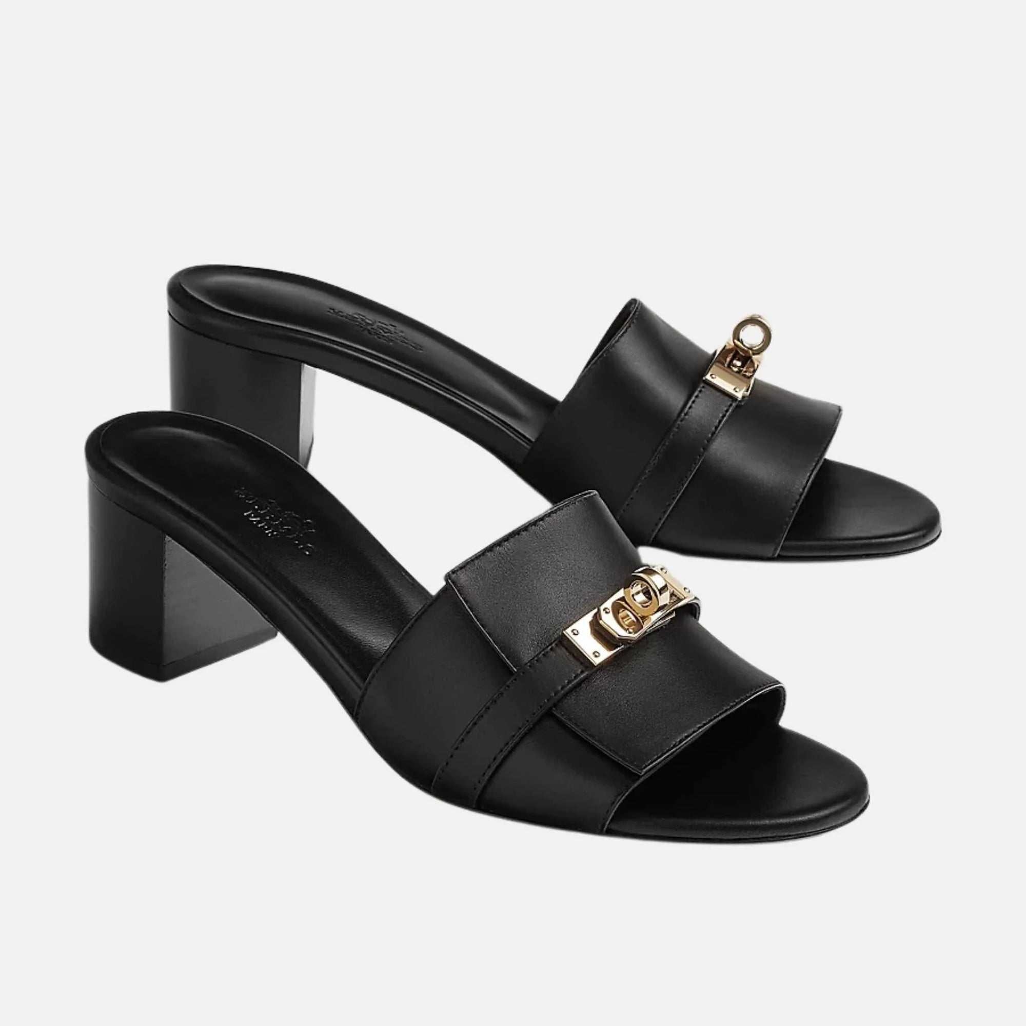Gigi 50 Sandals In Calfskin Gold Plated Buckle Hermes оригінал – Купити в Україні – боковий вид