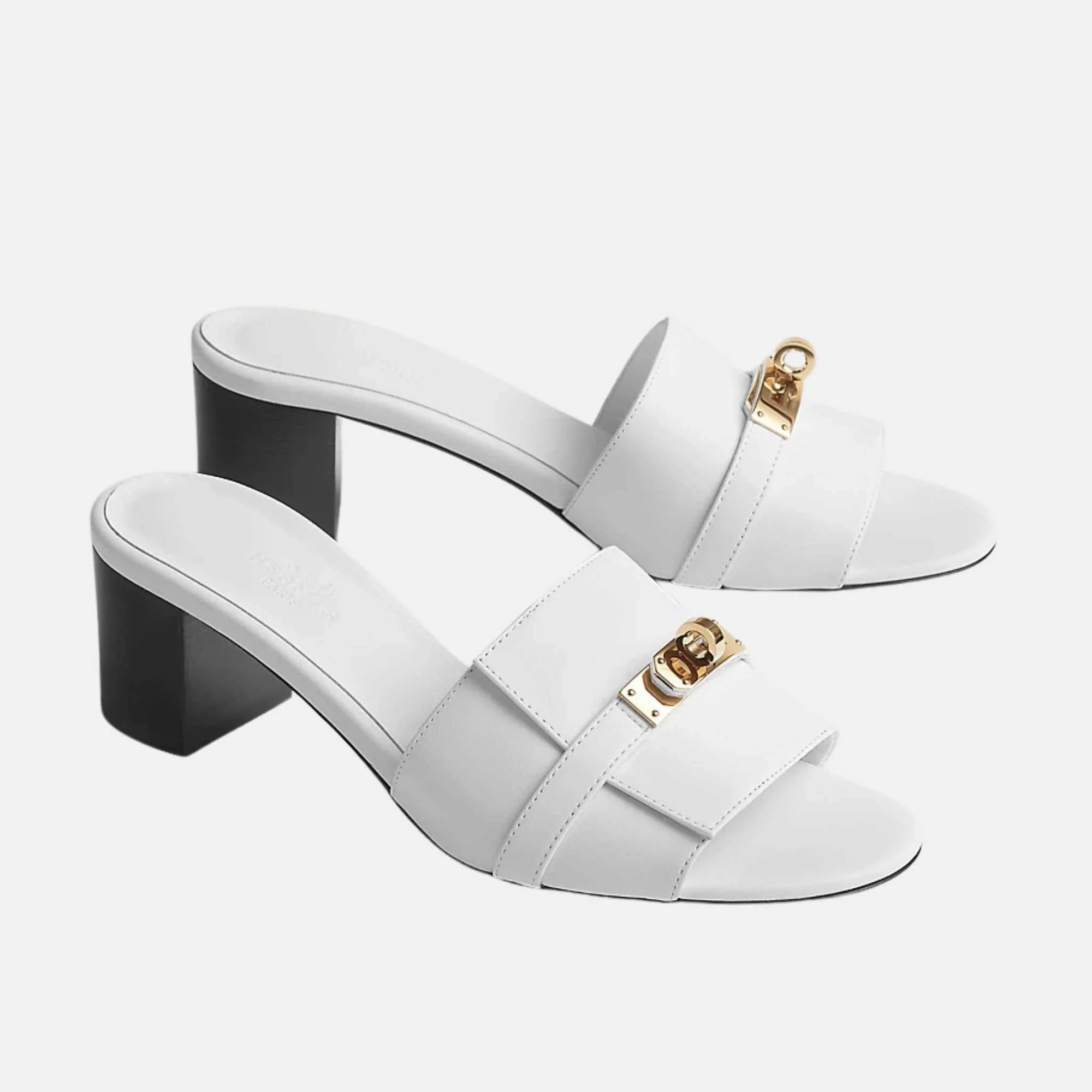 Gigi 50 Sandals In Calfskin Gold Plated Buckle Hermes оригінал – Купити в Україні – збільшений вид